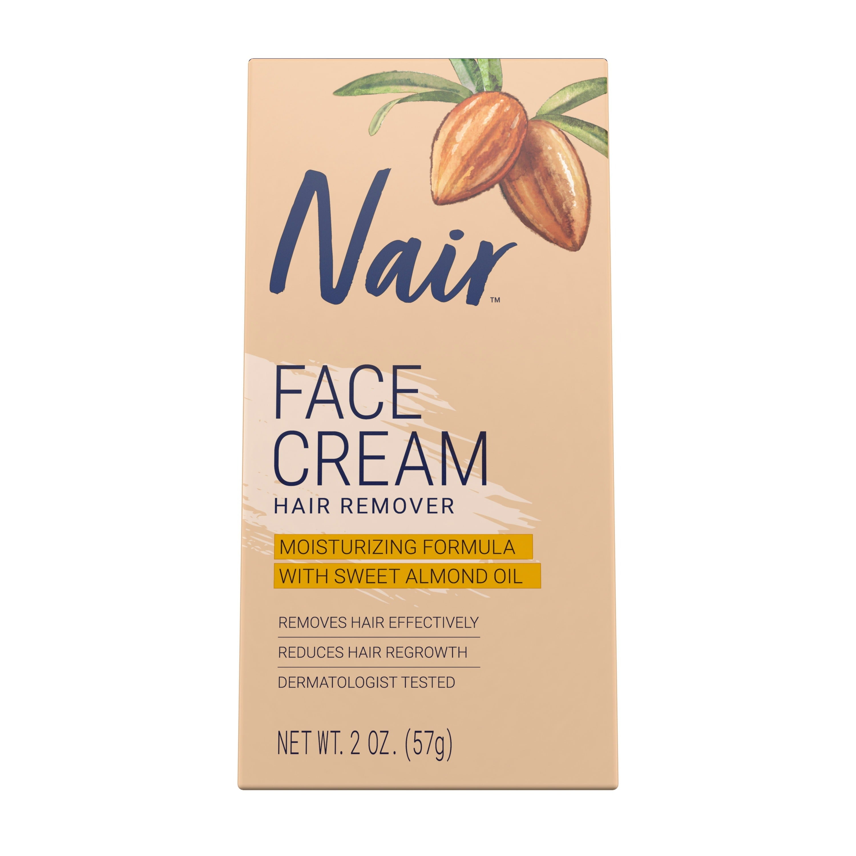 Nair Face Cream Sweet Almond Oil - (3x2.0)oz/4pk