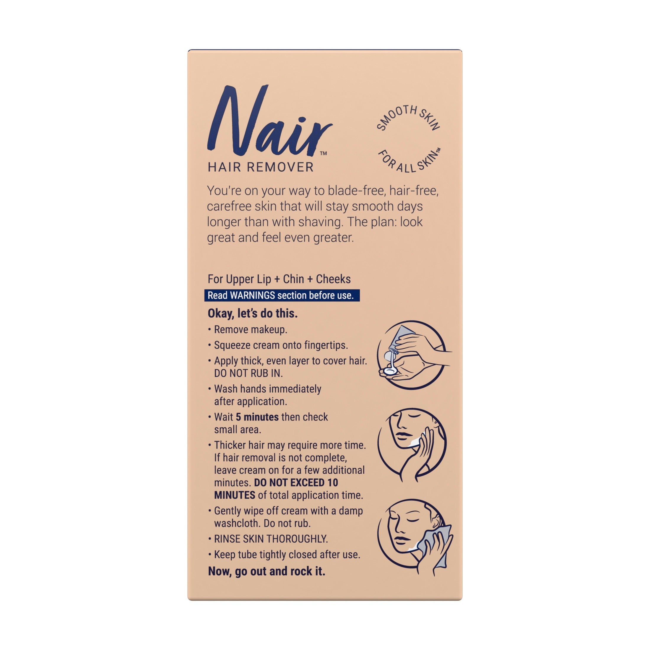 Nair Face Cream Sweet Almond Oil - (3x2.0)oz/4pk
