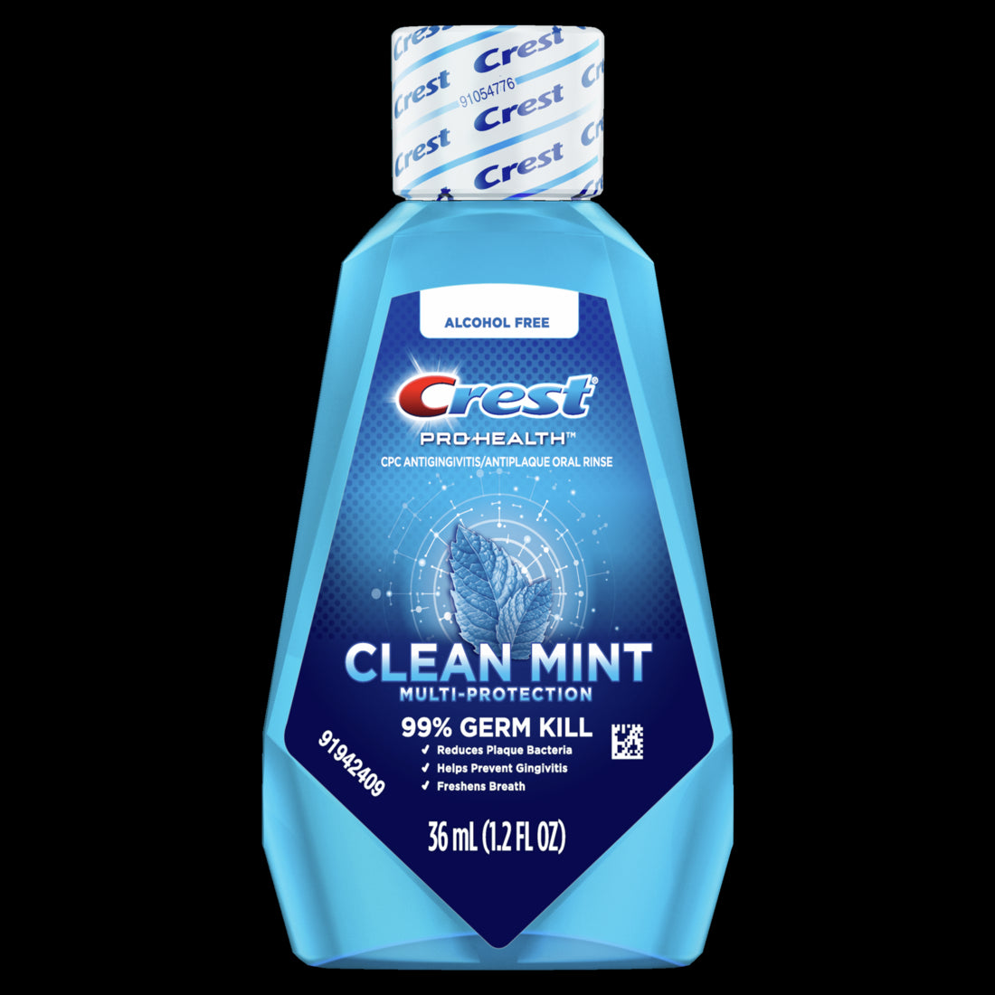 Crest Pro Health Multi Protection Alcohol Free Mouthwash Clean Mint - 1.2oz/36ml/48pk