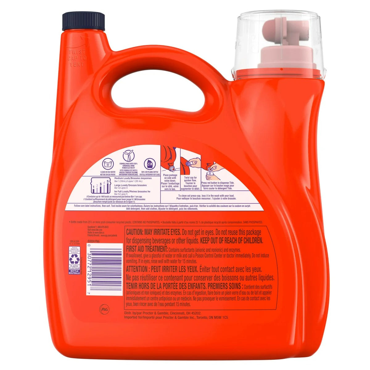 Tide HE Ultra Liquid Laundry Original 146 Loads - 163oz/4pk