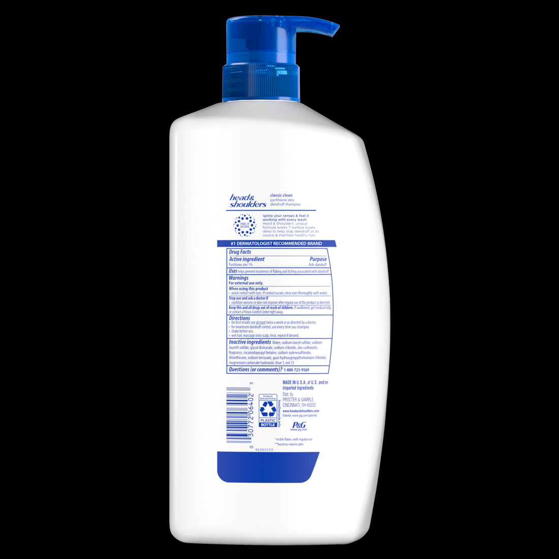 Head and Shoulders Dandruff Shampoo Classic Clean for Daily Use - 28.2oz/4pk