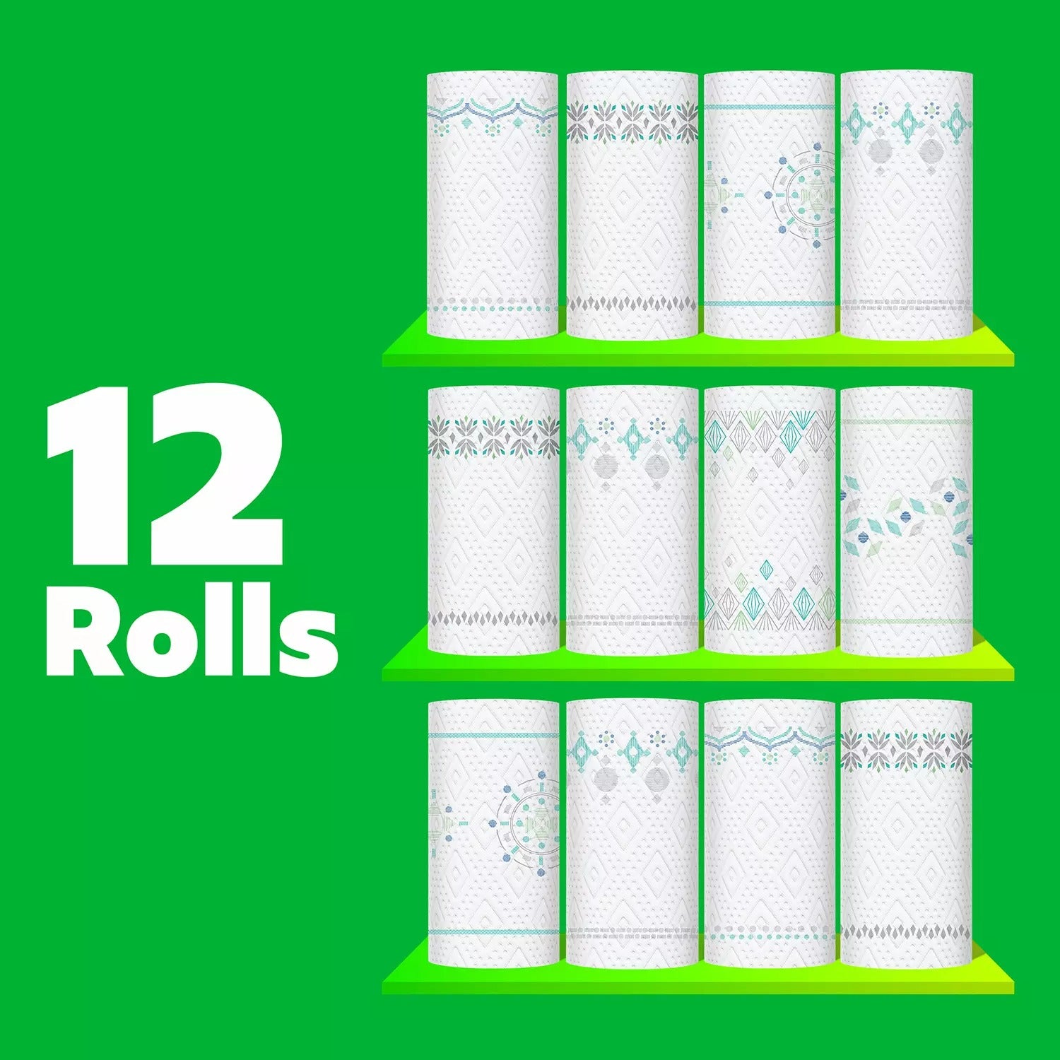 Bounty Prints Select-A-Size 2-Ply Paper Towels - (12x128)ct/1pk