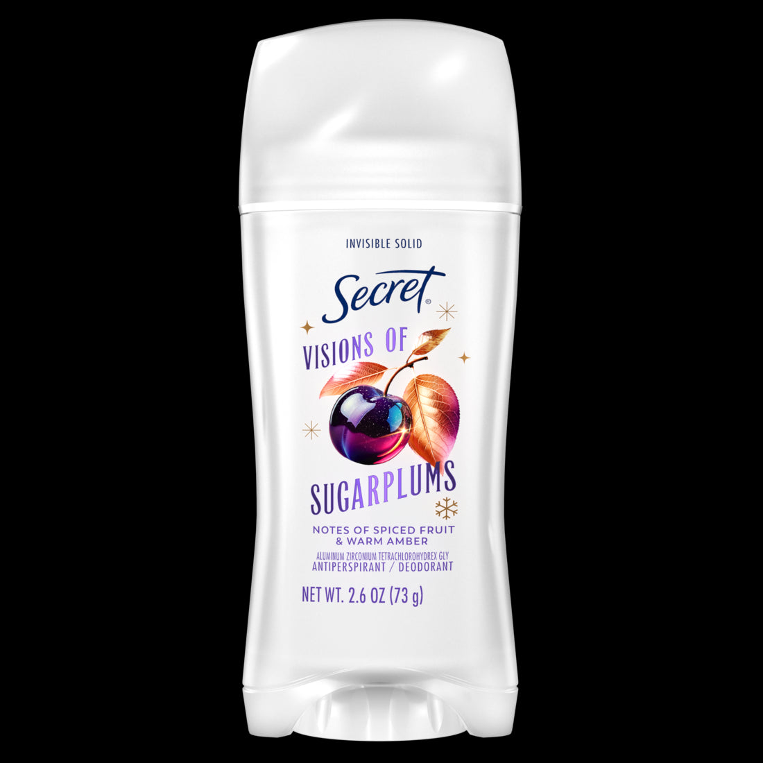 Secret Fresh Invisible Solid Antiperspirant and Deodorant for Women Visions of Sugarplum - 2.6oz/12pk
