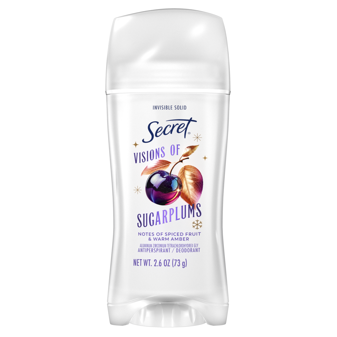 Secret Fresh Invisible Solid Antiperspirant And Deodorant For Women Visions Of Sugarplum - 2.6oz/12pk