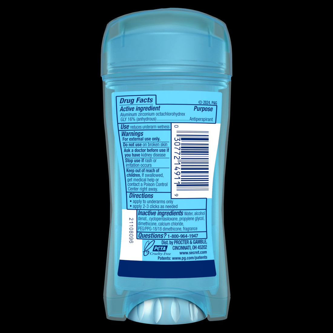 Secret Fresh Clear Gel Antiperspirant & Deodorant for Women Mountain Air - 2.6oz/12pk