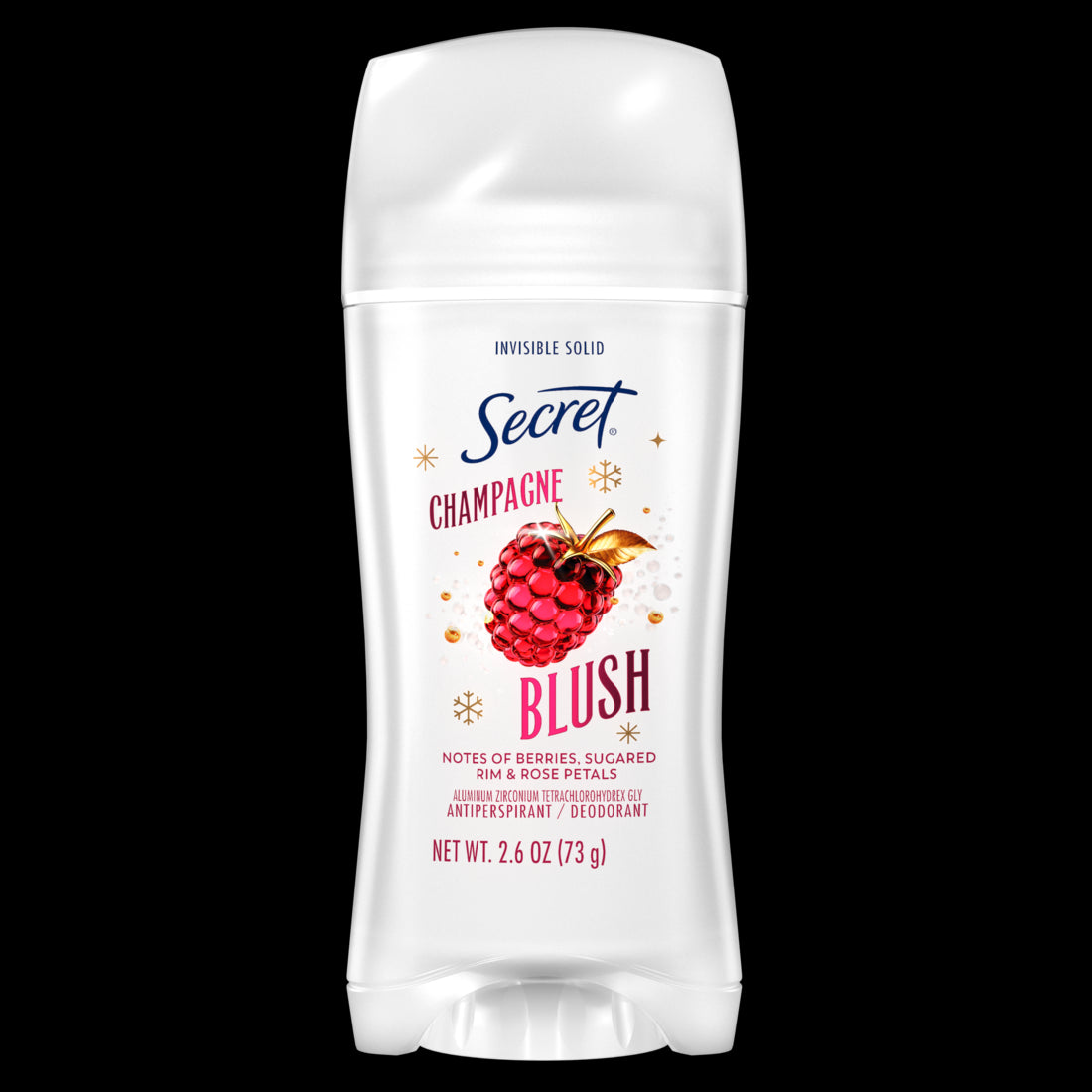 Secret Fresh Invisible Solid Antiperspirant and Deodorant for Women, Champagne Blush 2.6 oz - 2.6oz/12pk