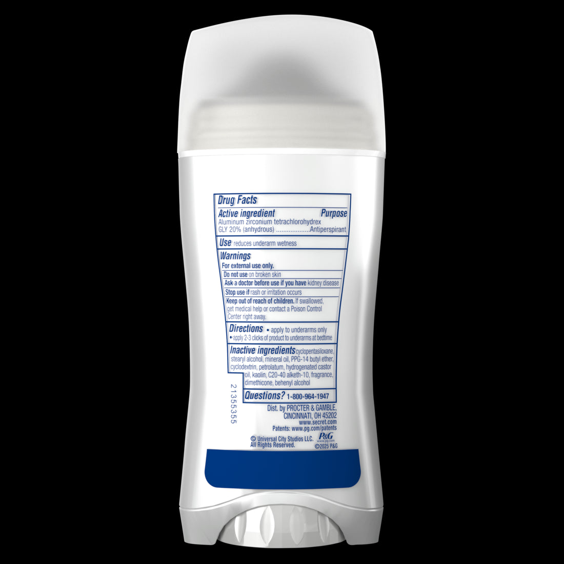 Secret Clinical Invisible Solid Antiperspirant & Deodorant for Women Wickedly Wonderful Notes of Cashmere Wood and Lime - 2.6oz/12pk