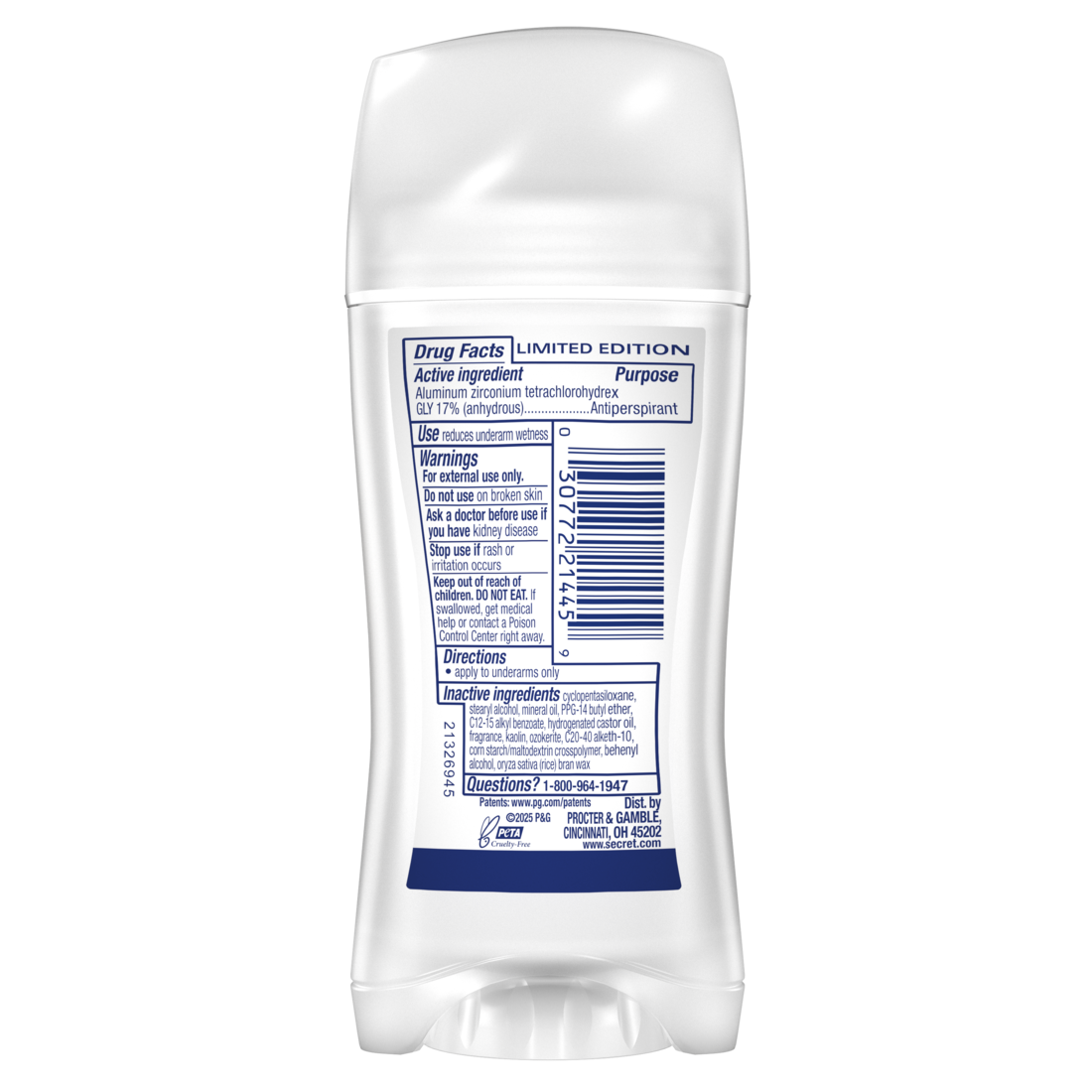 Secret Fresh Invisible Solid Antiperspirant And Deodorant For Women Champagne Blush - 2.6oz/12pk