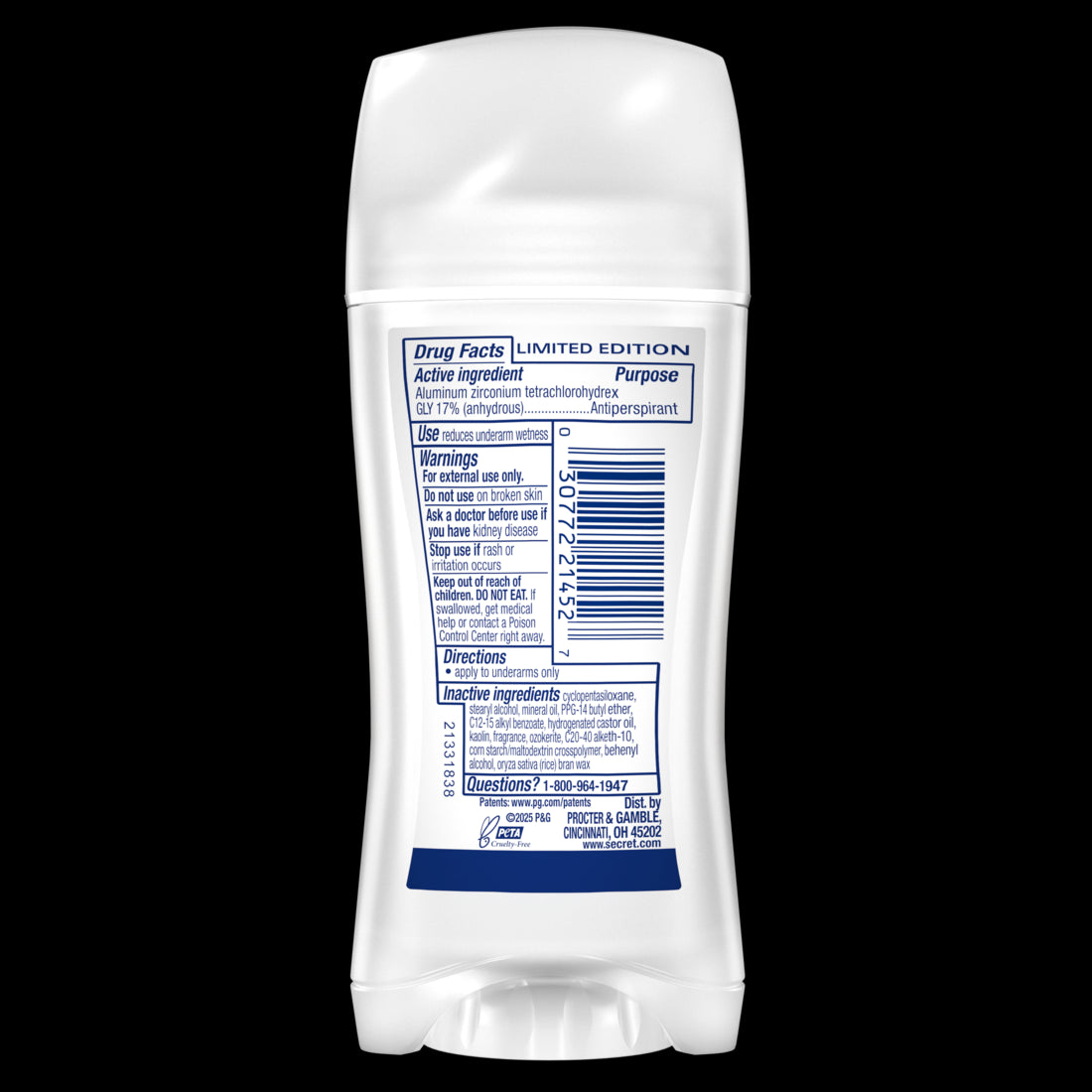 Secret Fresh Invisible Solid Antiperspirant and Deodorant for Women Visions of Sugarplum - 2.6oz/12pk
