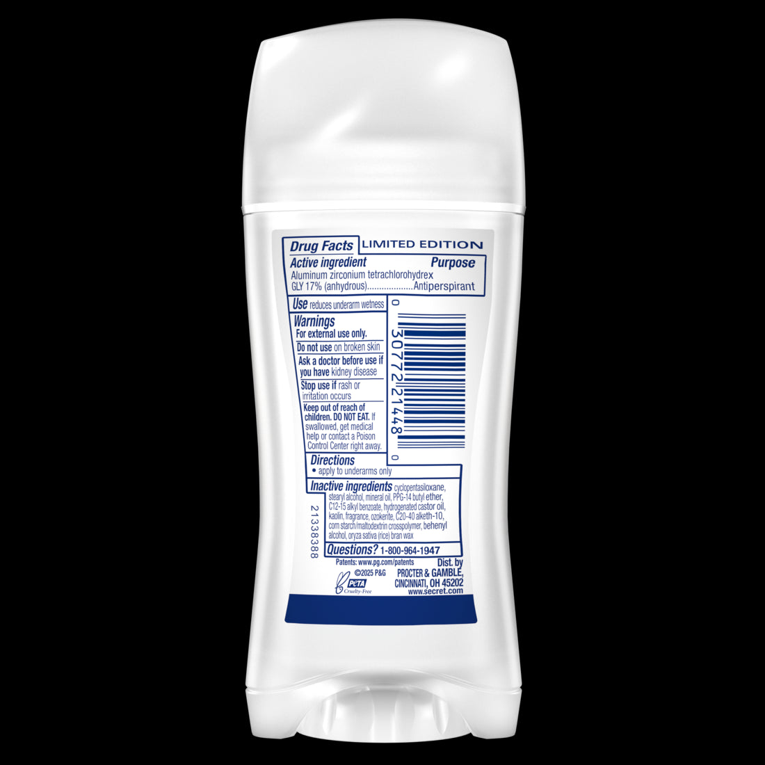 Secret Fresh Invisible Solid Antiperspirant and Deodorant for Women Fireside Fir - 2.6oz/12pk