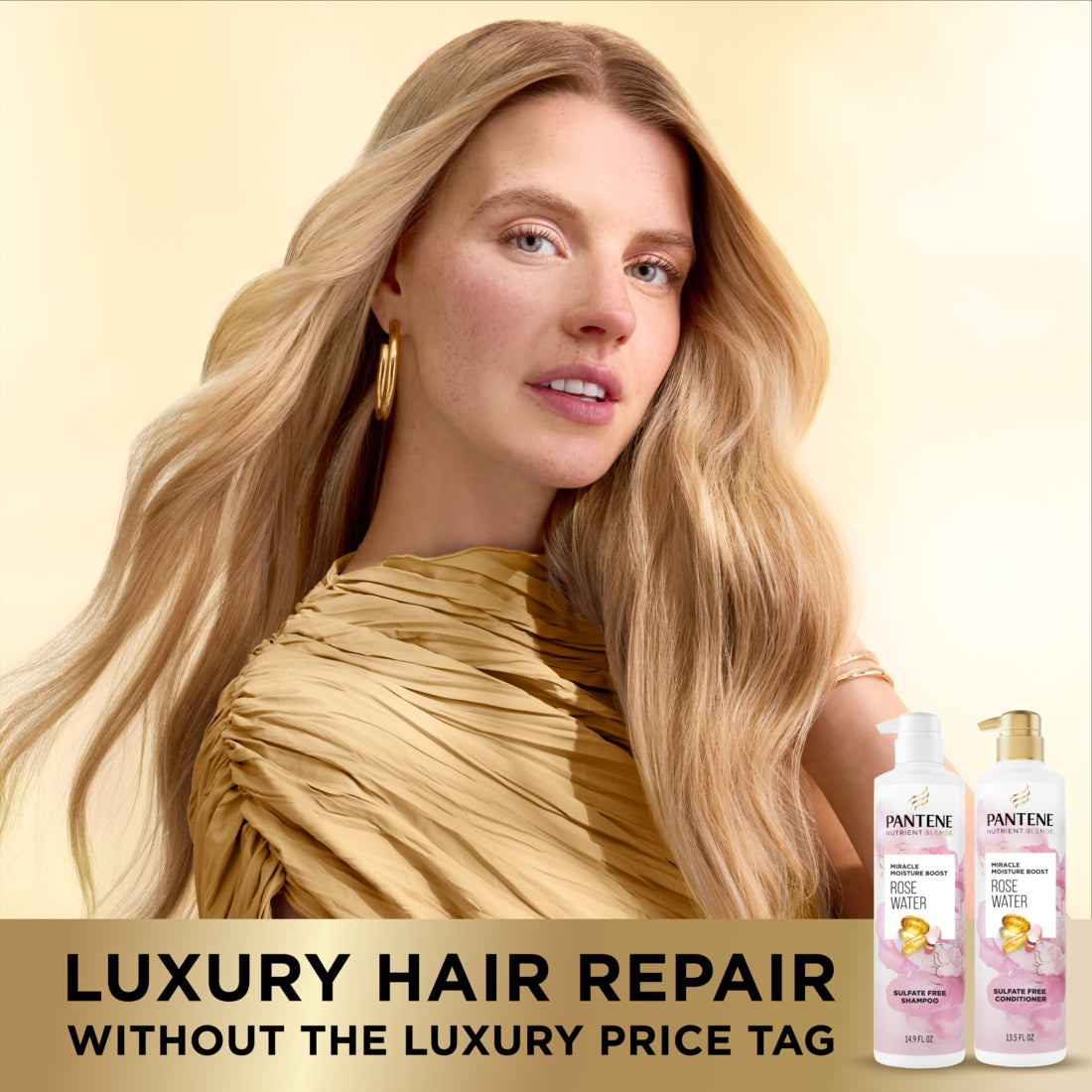 Pantene Display Sulfate Free Moisturizing Shampoo Moroccan Rose and Manuka Honey Essential Botanicals - 38.2oz/405pk