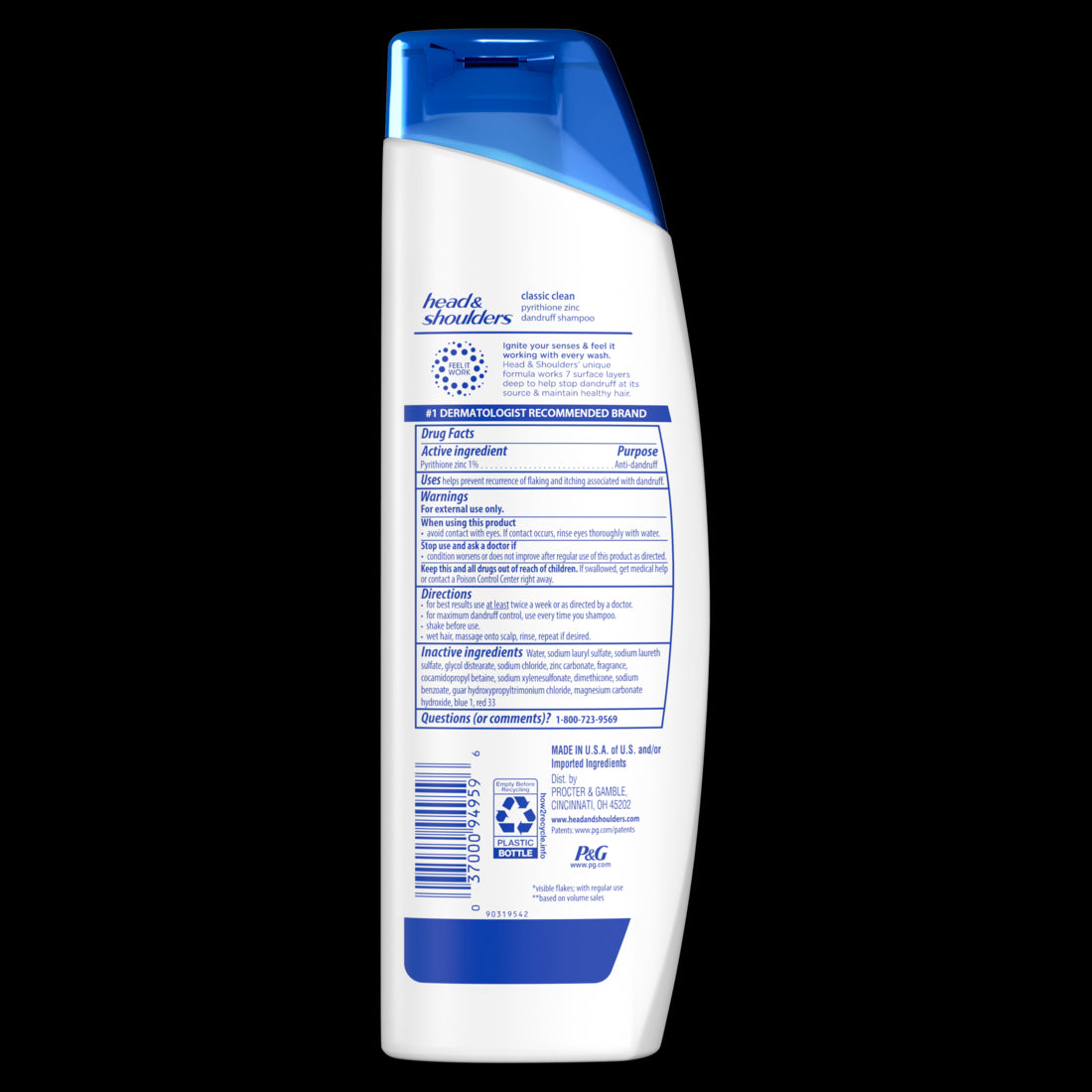 Head & Shoulders Classic Clean Daily-Use Anti-Dandruff Paraben Free Shampoo - 8.45oz/6pk