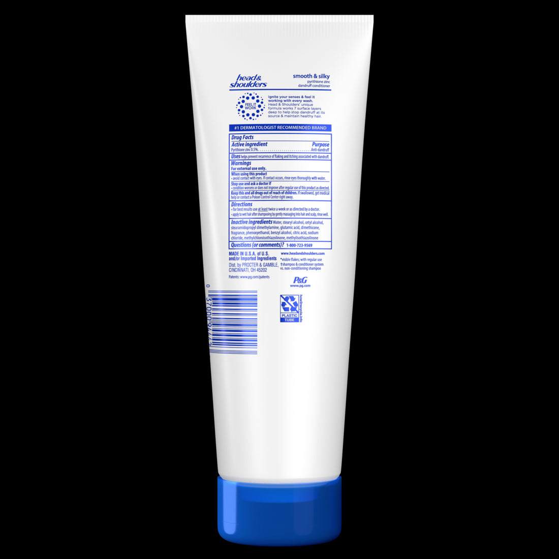 Head and Shoulders Dandruff Conditioner Anti-Dandruff Treatment Smooth and Silky for Daily Use - 10.6oz/12pk