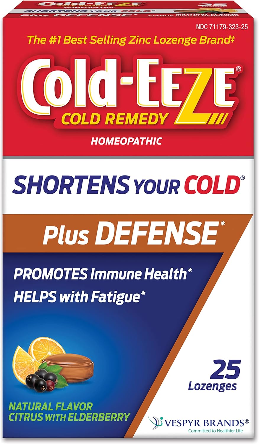 Cold-EEZE Plus Defense Citrus with Elderberry Flavor Lozenge - 25ct/48pk