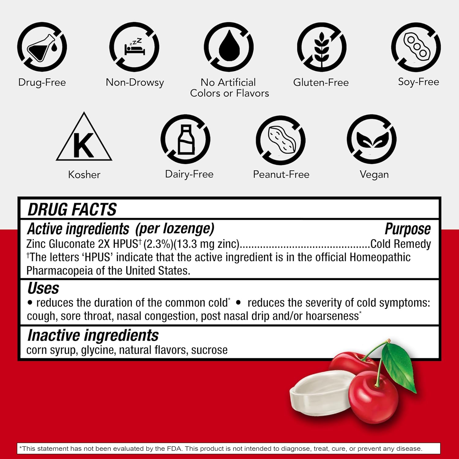 Cold-EEZE Natural Cherry Flavor Lozenge - 25ct/48pk