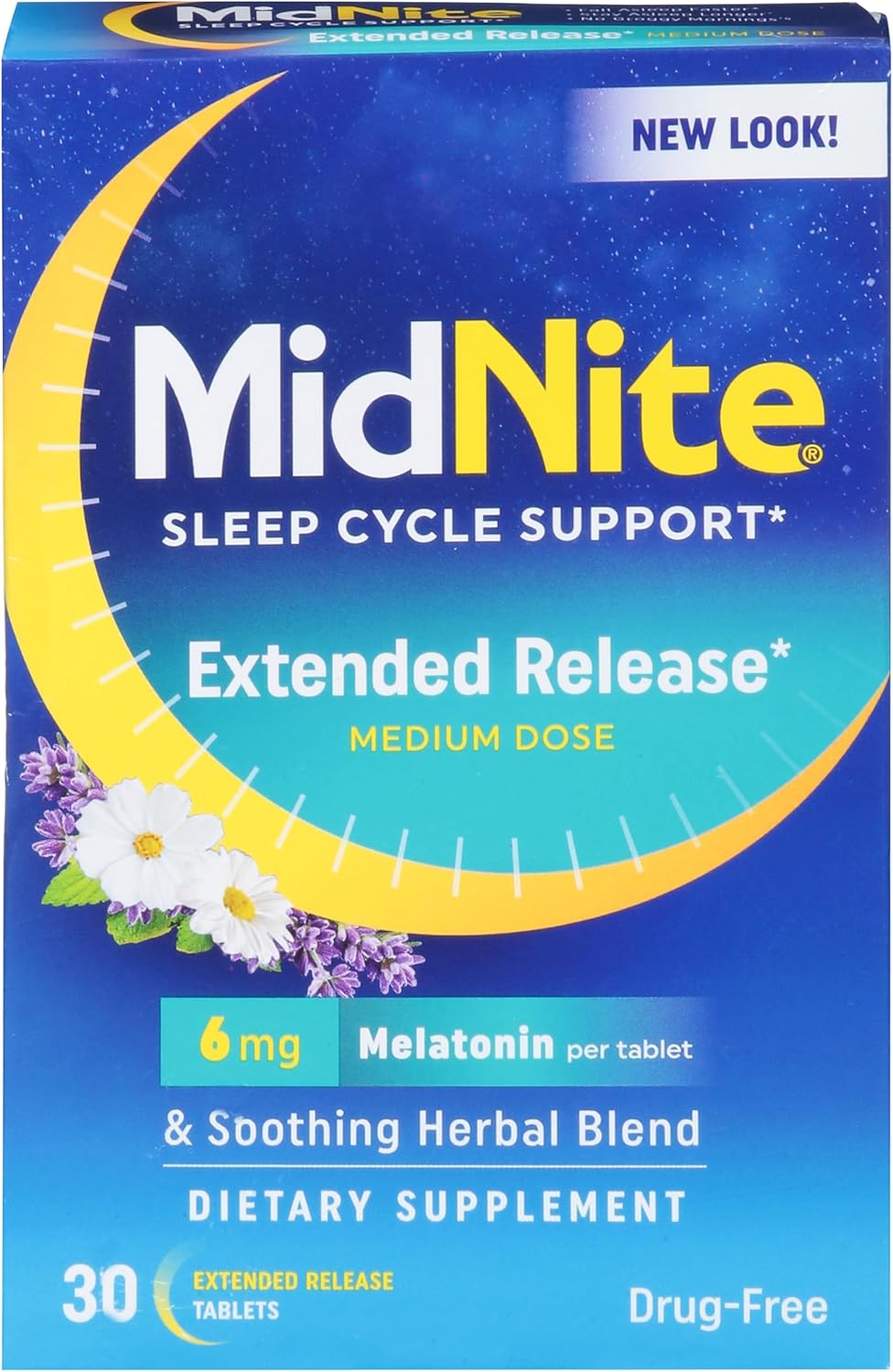 MidNite 6mg Melatonin Extended Release Sleep Aid Vertical - 30ct/24pk