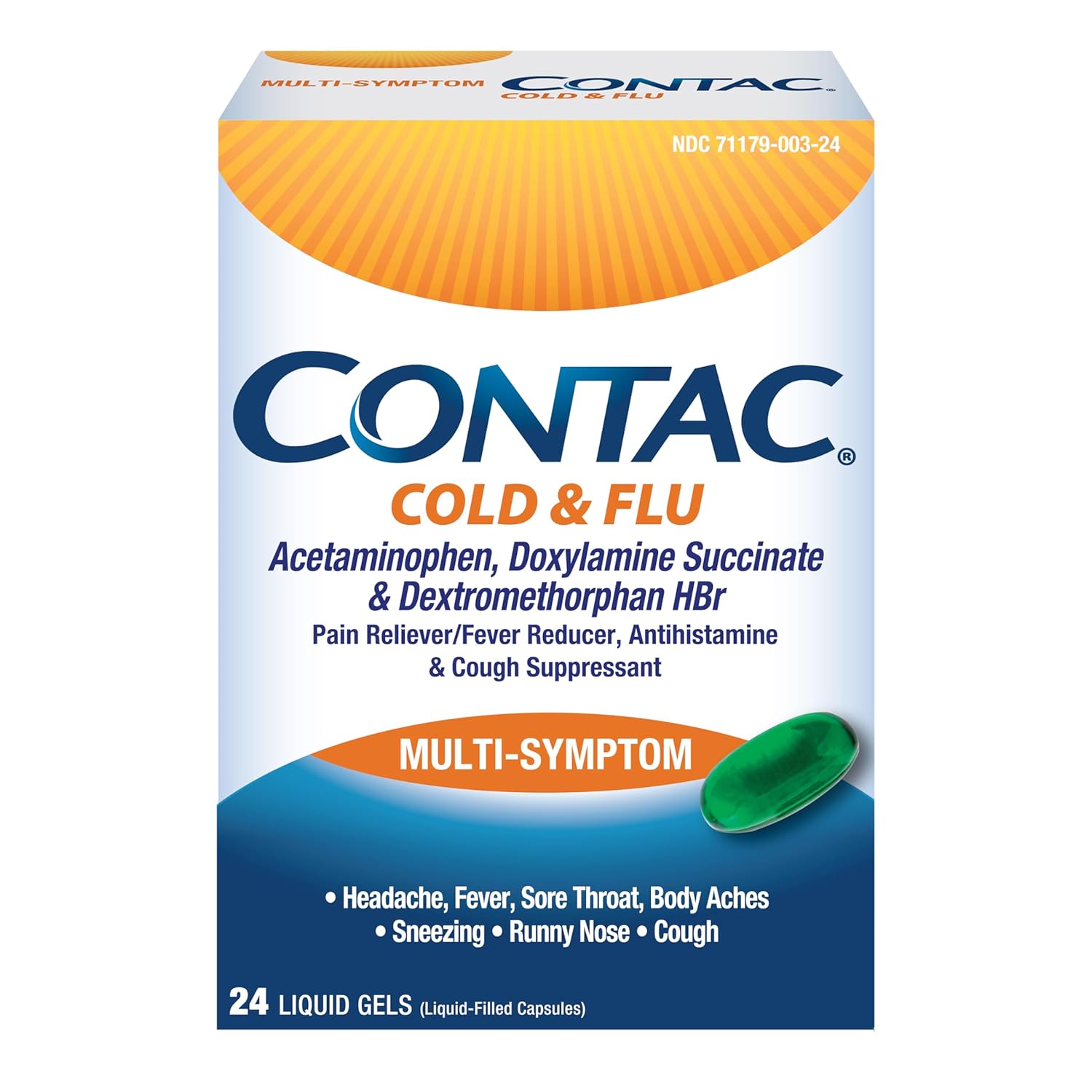 Contac Multi-Symptom Liquid Gels - 24ct/24pk