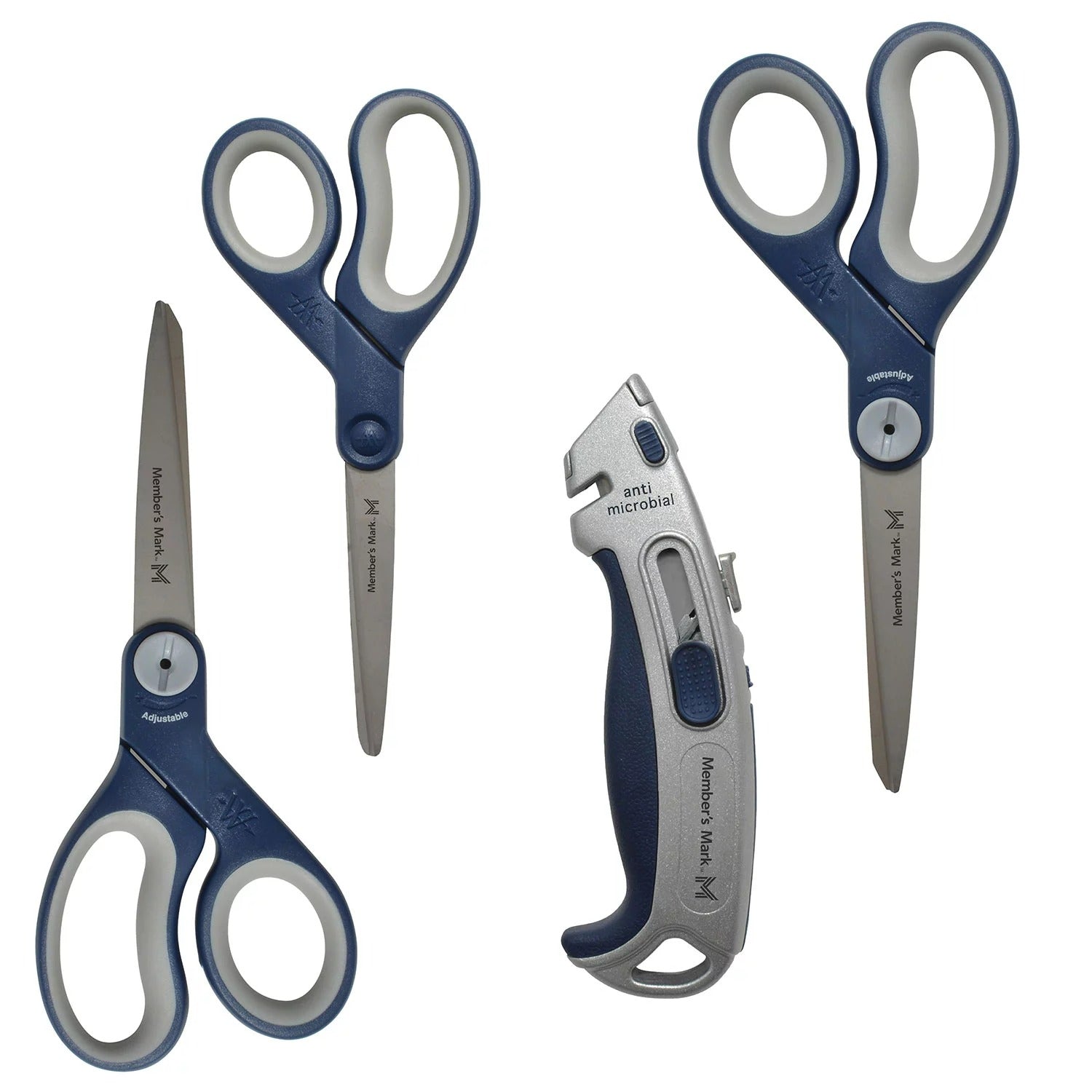 Member's Mark Anti-Microbial Scissors with Box Cutter - 1set/1pk