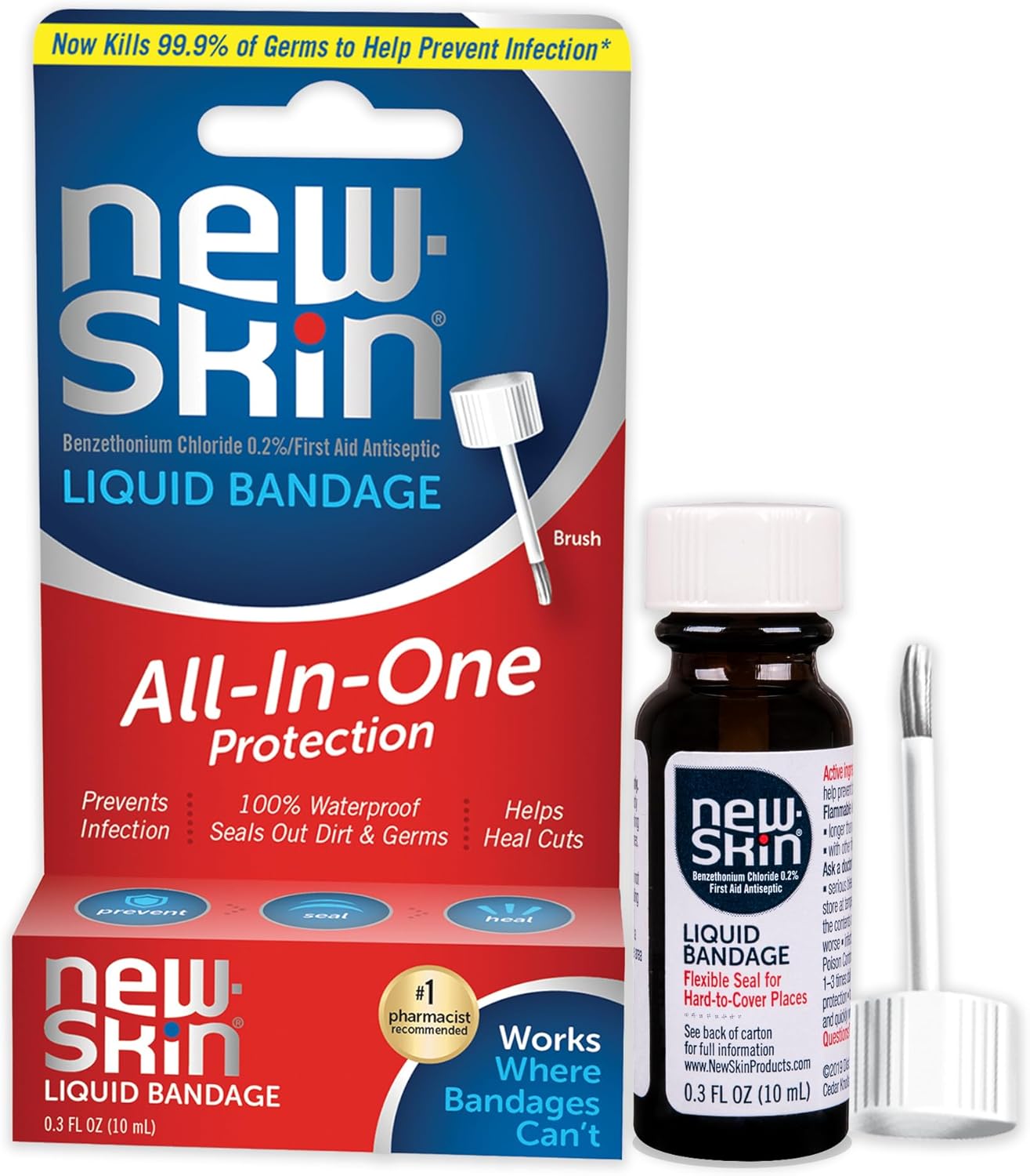 New-Skin Liquid Bandage Liquid Bandage for Cuts and Minor Scrapes - 0.3oz/24pk