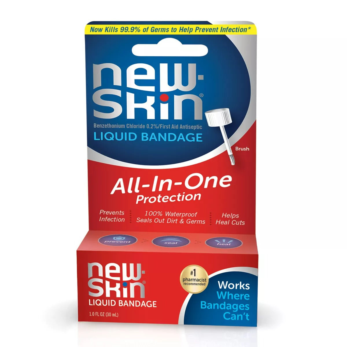 New-Skin Liquid Bandage Brush - 1.0oz/24pk