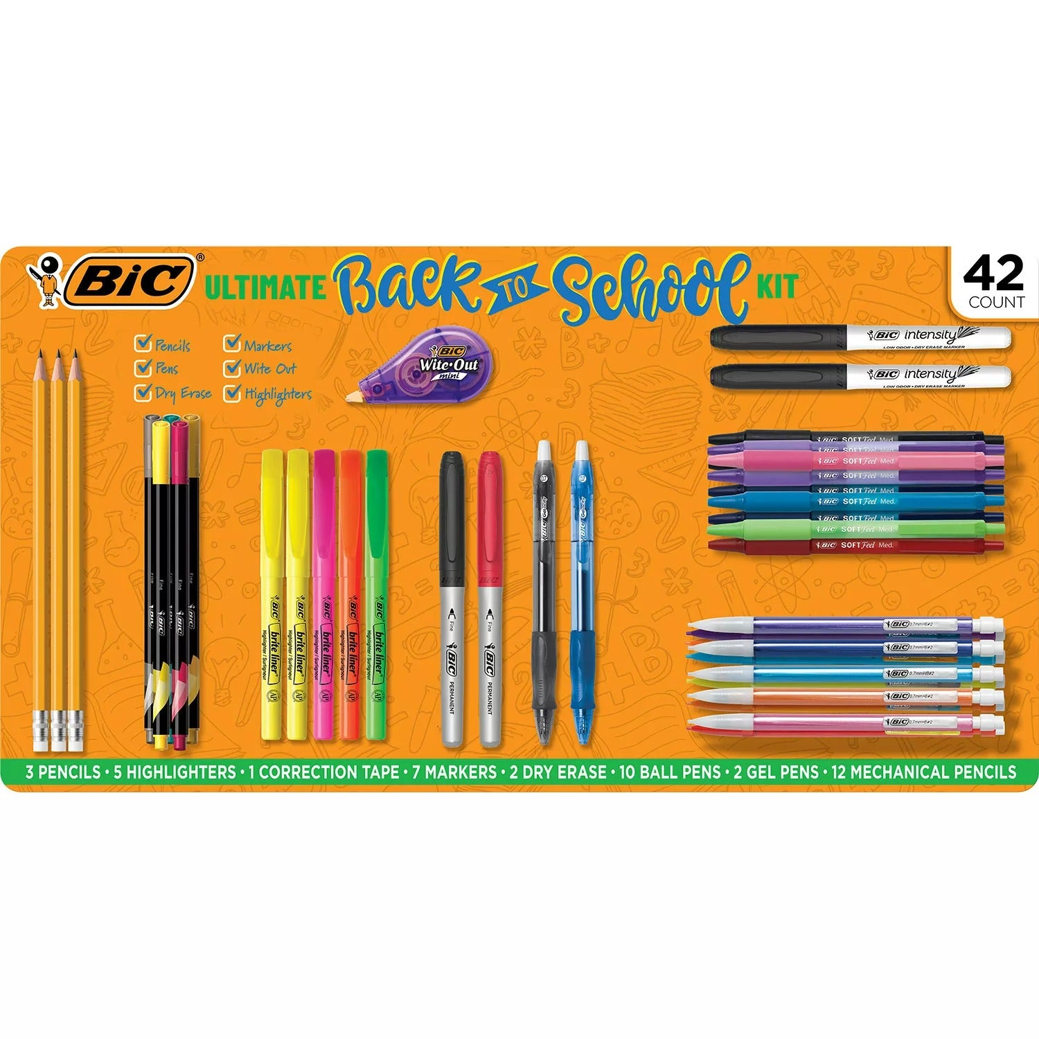 BIC Ultimate Back-to-School Assorted Essentials Kit - 42ct/1pk