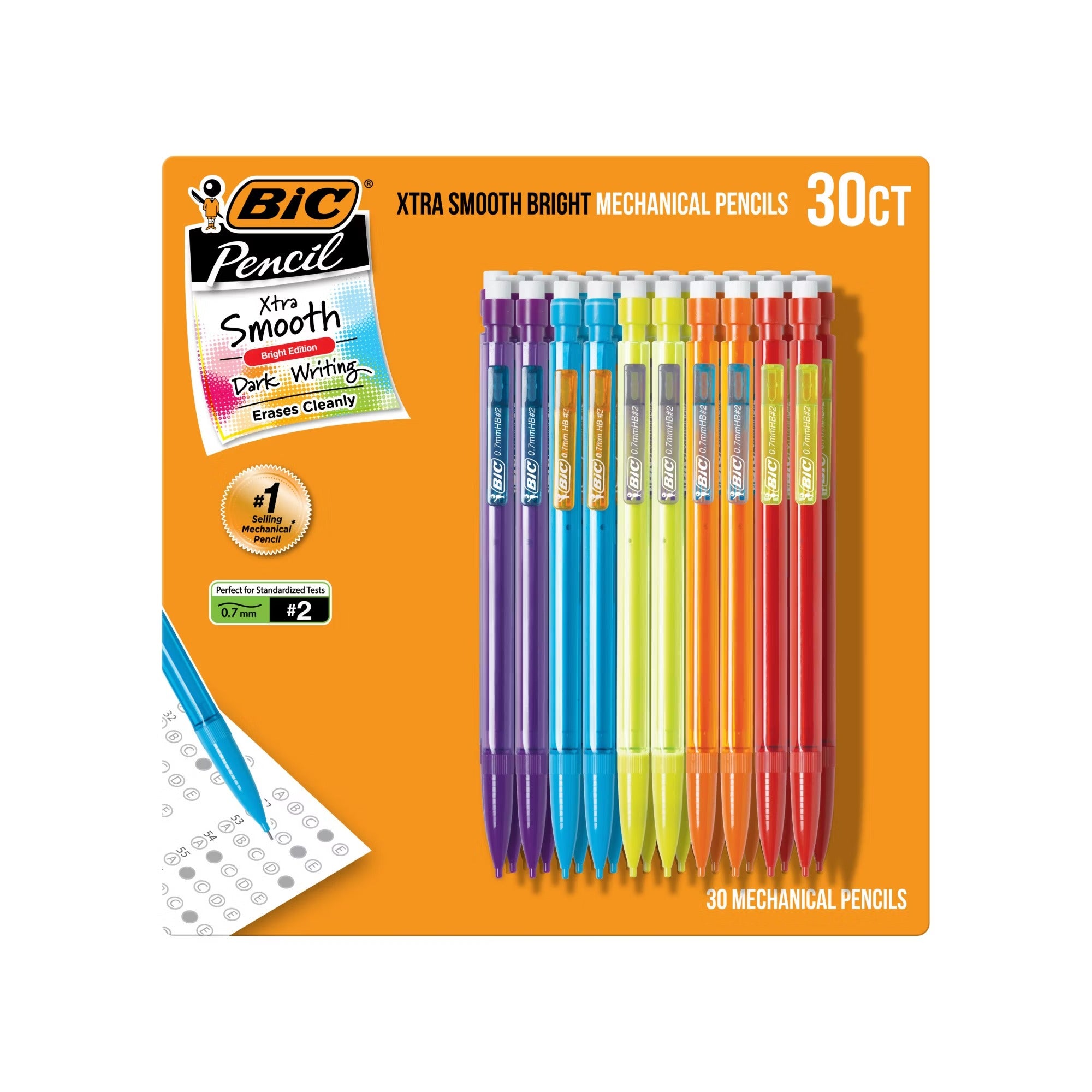 BIC Xtra-Smooth Mechanical Pencils - Assorted Color Barrels - 30ct/1pk