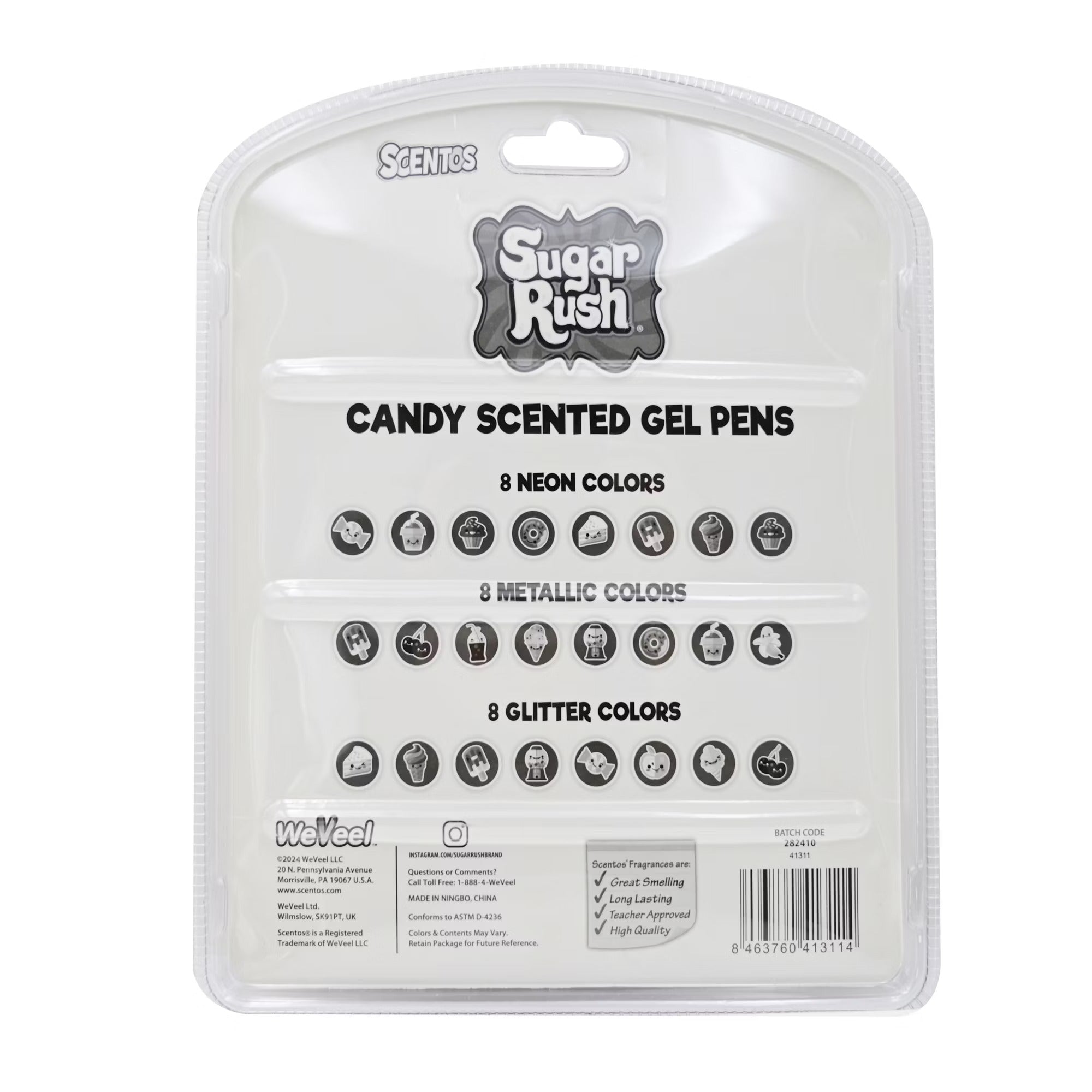 Sugar Rush Gel Pens for Kids Candy Scented PensFor Ages 4 and Up - 24ct/1pk