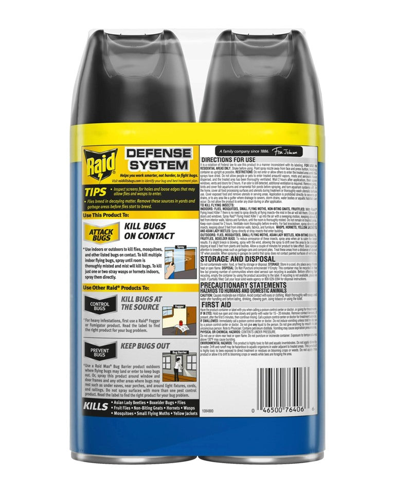 Raid Flying Insect Killer Outdoor Fresh Twin Pack - (2x15)oz/5pk
