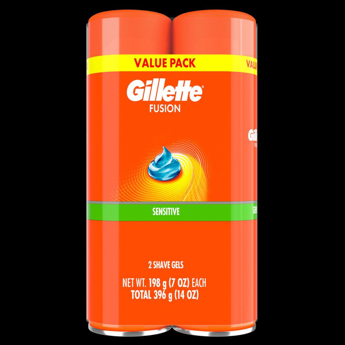 Gillette Fusion Sensitive Skin Shaving Gel for Men For Smooth Skin With Almond Oil Shave Gel for Men's Grooming Suitable for Sensitive Skin - (2x7.0)oz/3pk