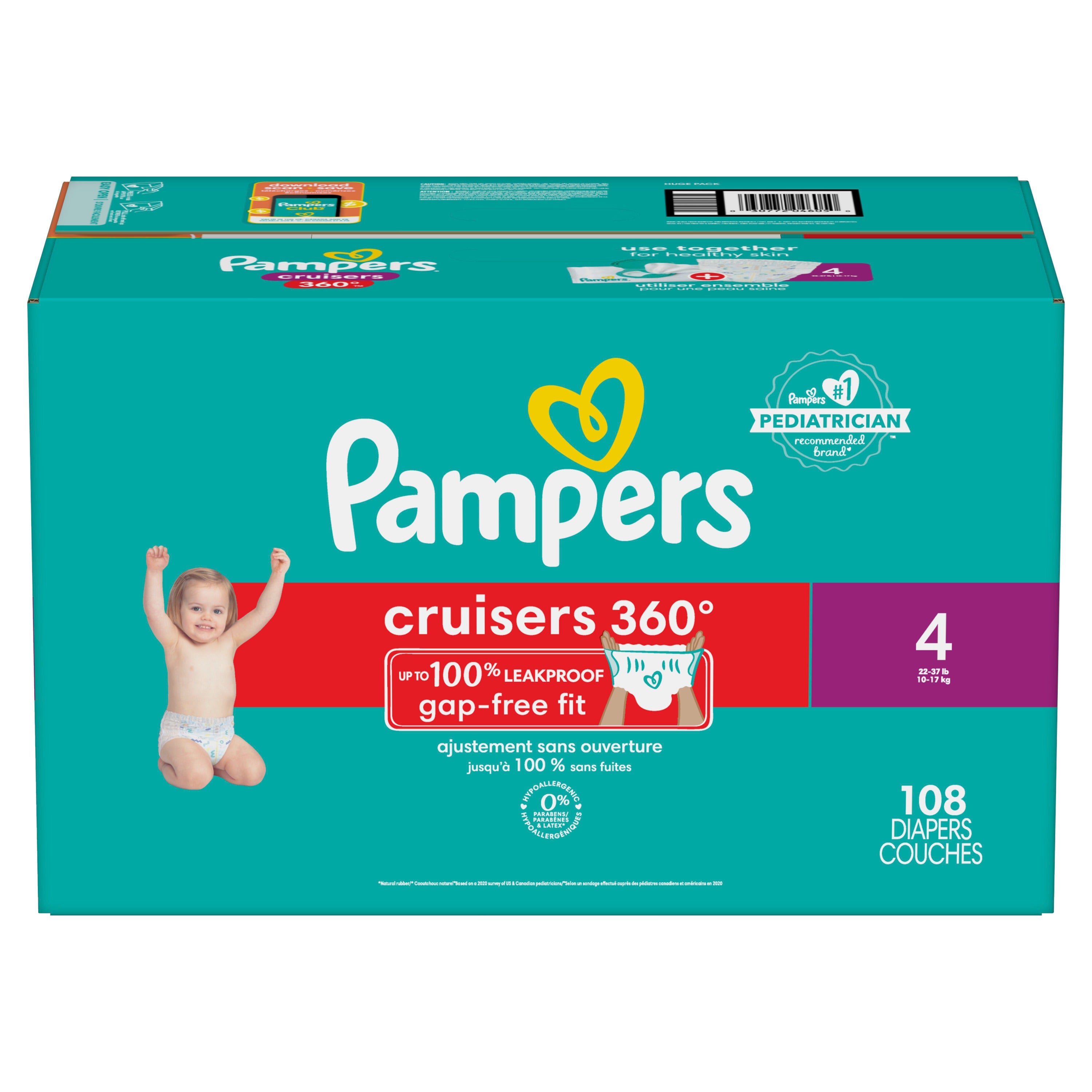 Pampers Cruisers 360 S4 Huge - 108ct/1pk
