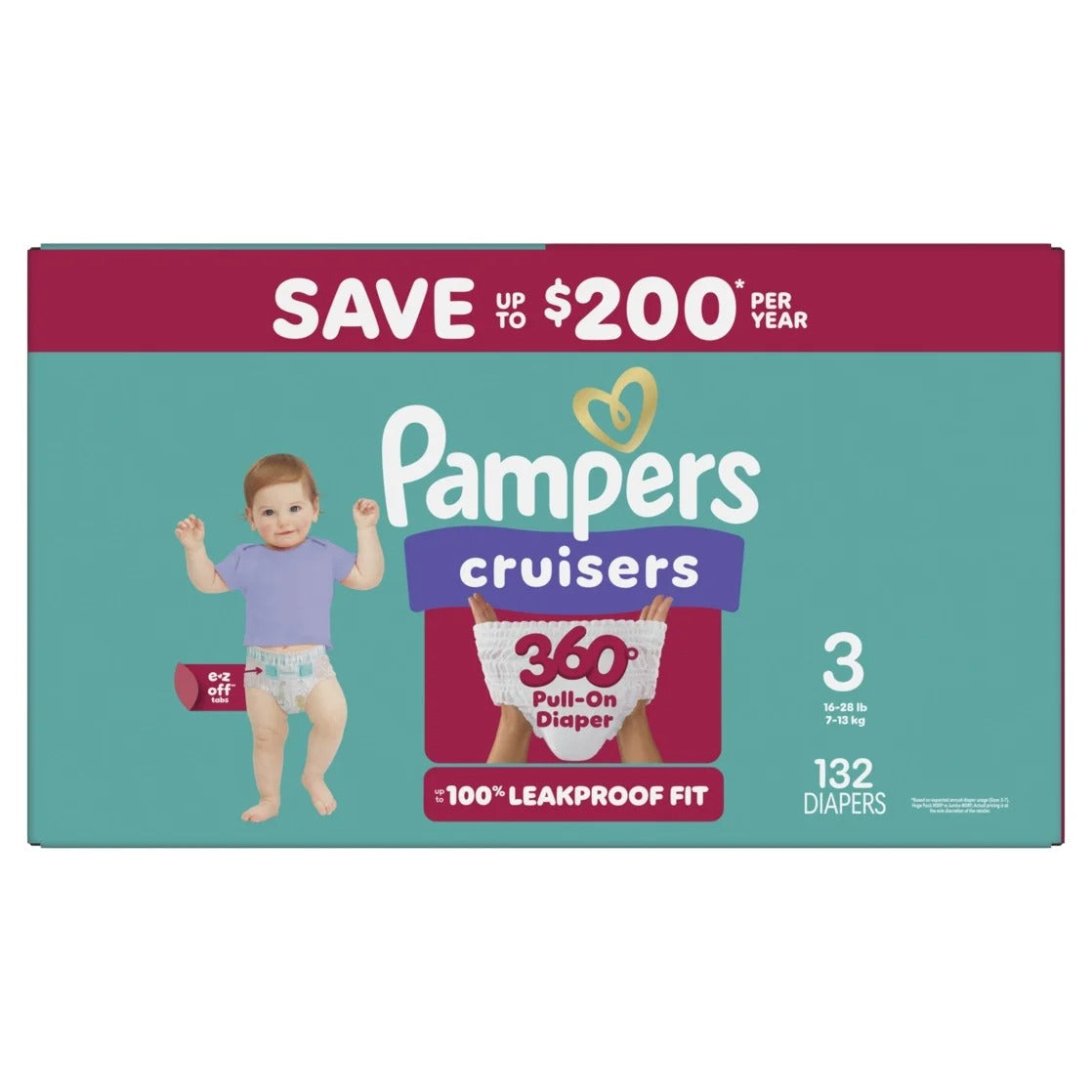 Pampers Cruisers 360 S3 Huge - 132ct/1pk