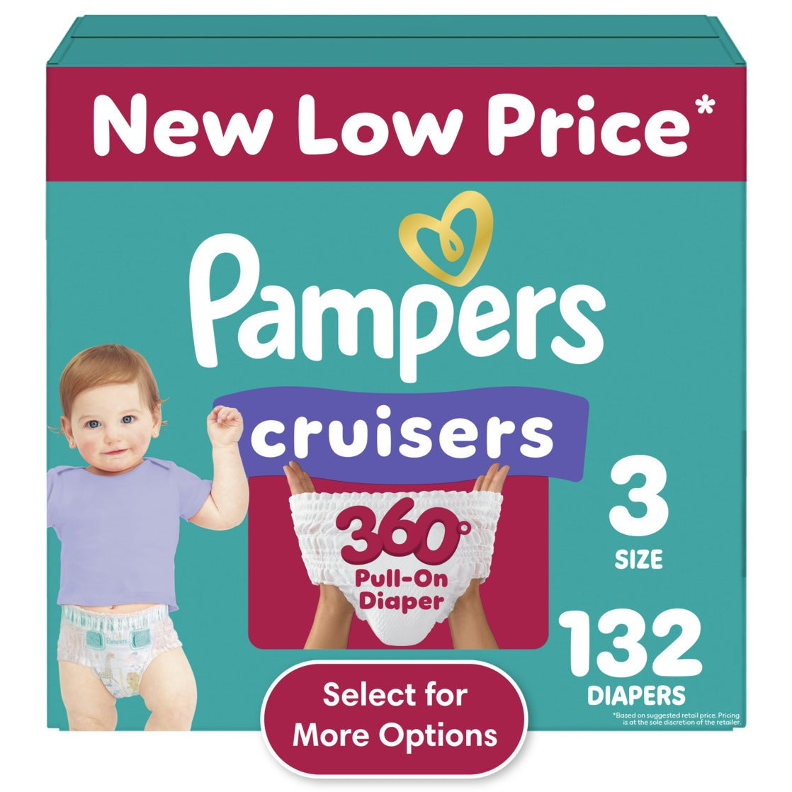 Pampers Cruisers 360 S3 Huge - 132ct/1pk