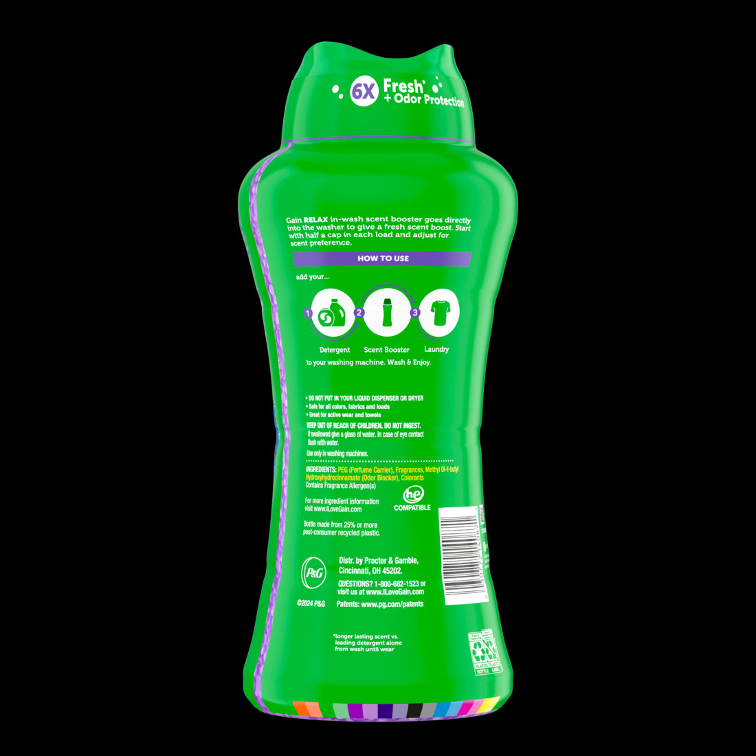 Gain In-Wash Laundry Scent Booster Beads Relax - 26.4oz/4pk