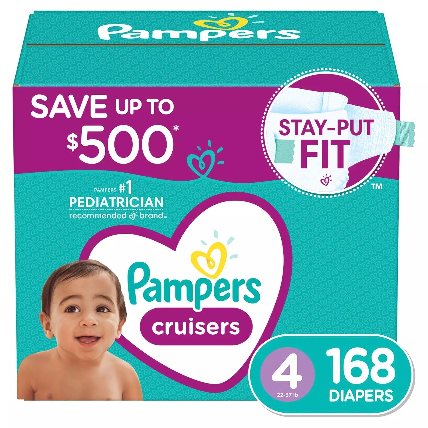 Pampers Cruisers Size 4 Super Econ S/Bae - 168ct/1pk