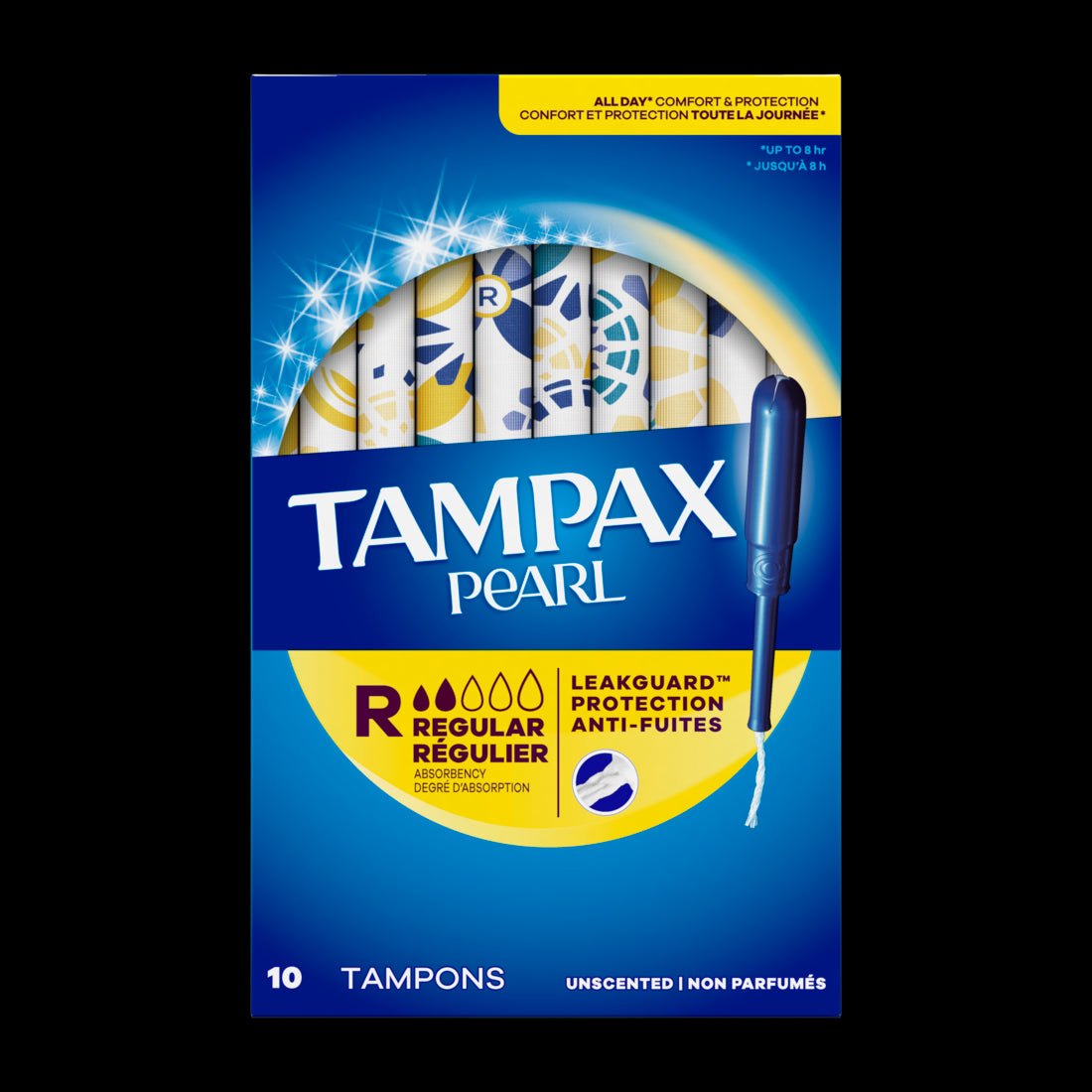 Tampax Pearl Tampons with LeakGuard Braid Regular Absorbency Unscented - 10ct/40pk