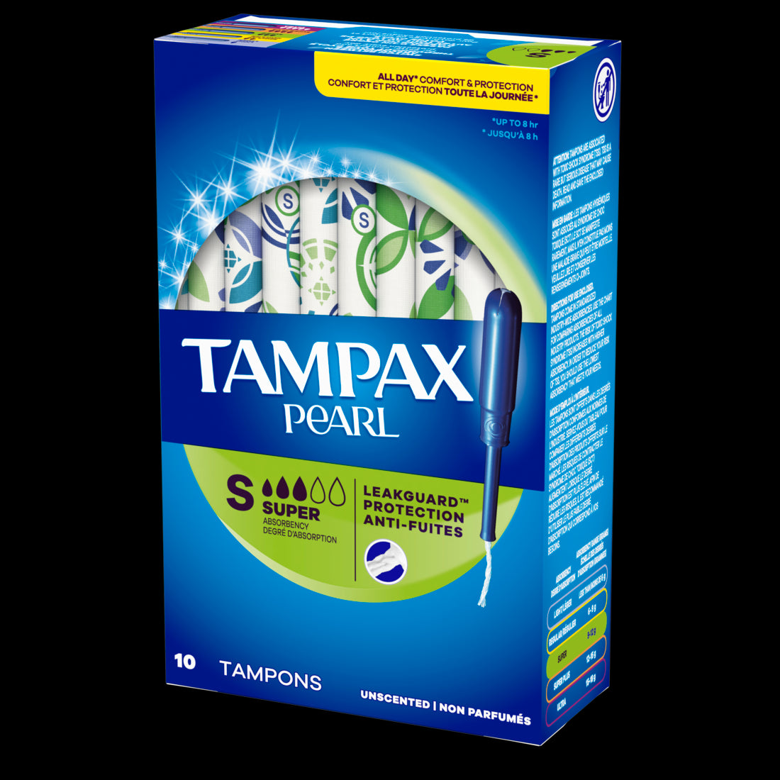 Tampax Pearl Tampons with LeakGuard Braid Super Absorbency Unscented - 10ct/40pk
