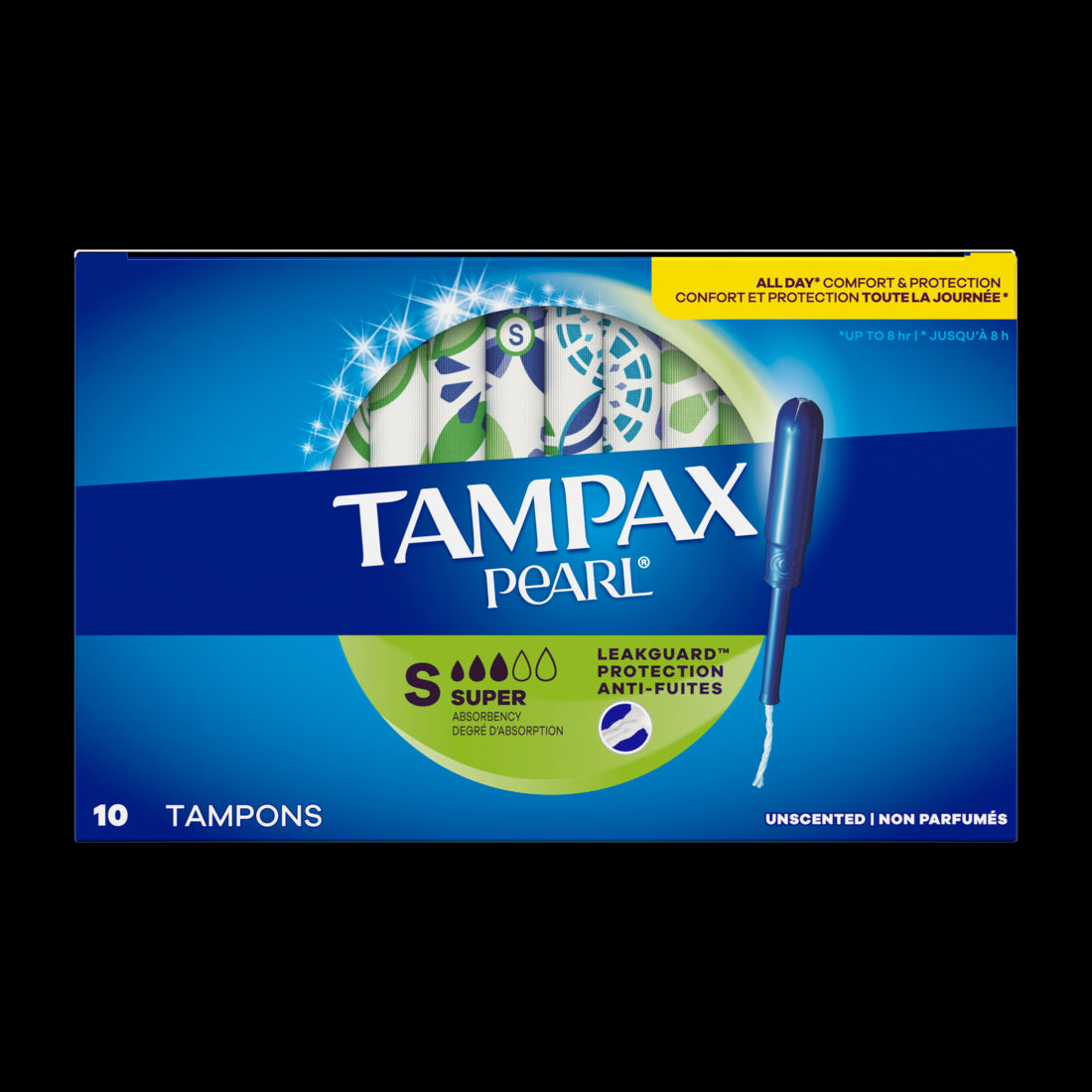 Tampax Pearl Tampons with LeakGuard Braid Super Absorbency Unscented - 10ct/40pk