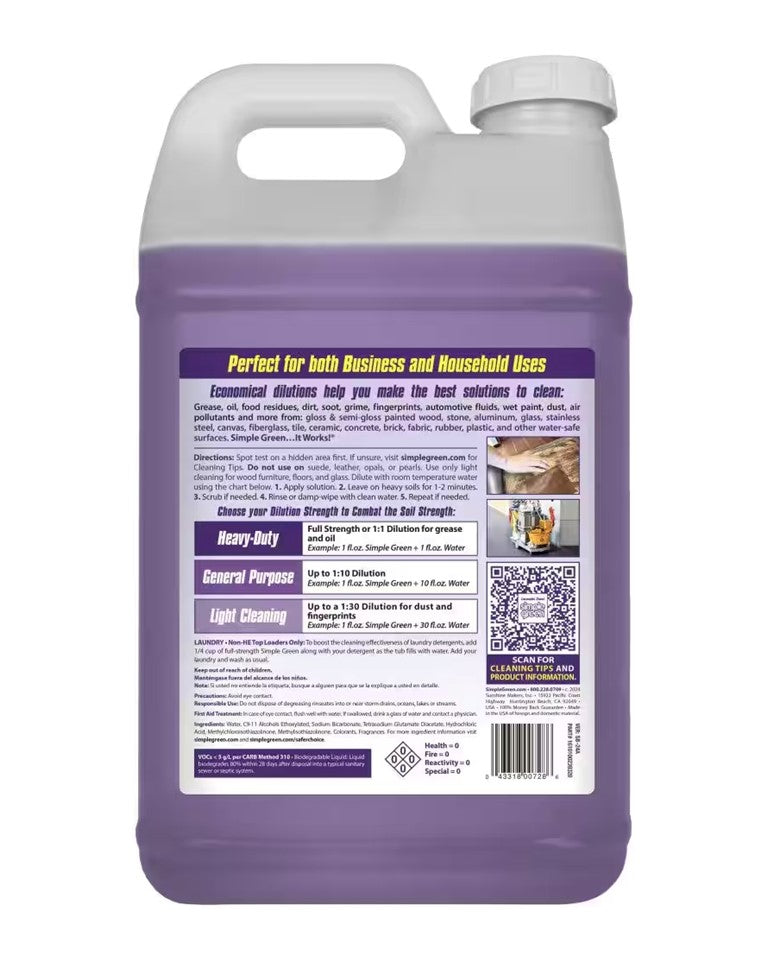 Simple Green Lavender Concentrated All-Purpose Cleaner Lavender - 2.5gal/2pk