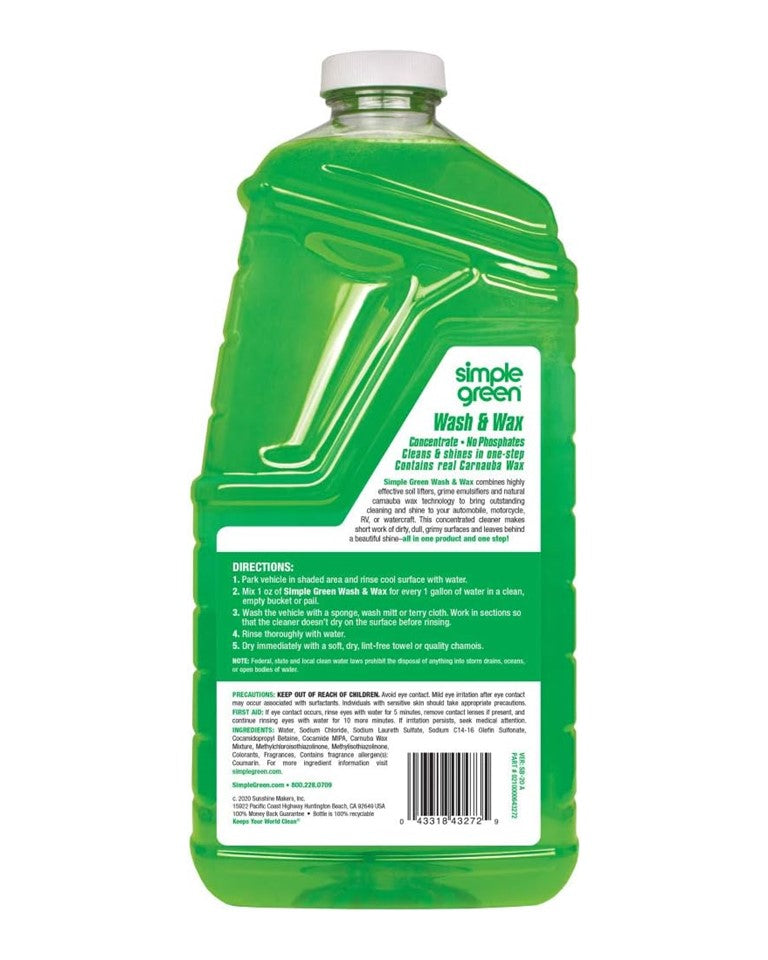 Simple Green Car Wash Wax JUG - 67.6oz/6pk