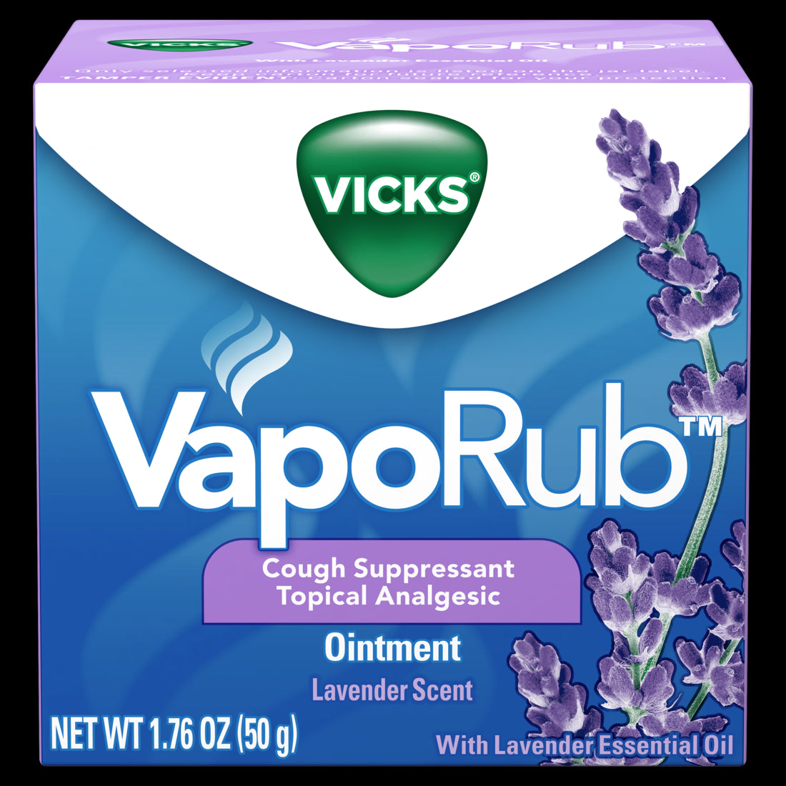Vicks VapoRub Lavender Scent Cough Suppressant Topical Chest Rub & Analgesic Ointment Medicated Vicks Vapors Relief from Cough Due to Cold Aches & Pains - 1.76oz/36pk