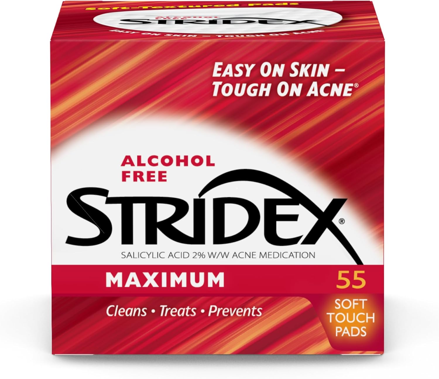 Stridex Medicated Pads Maximum - 55ct/12pk
