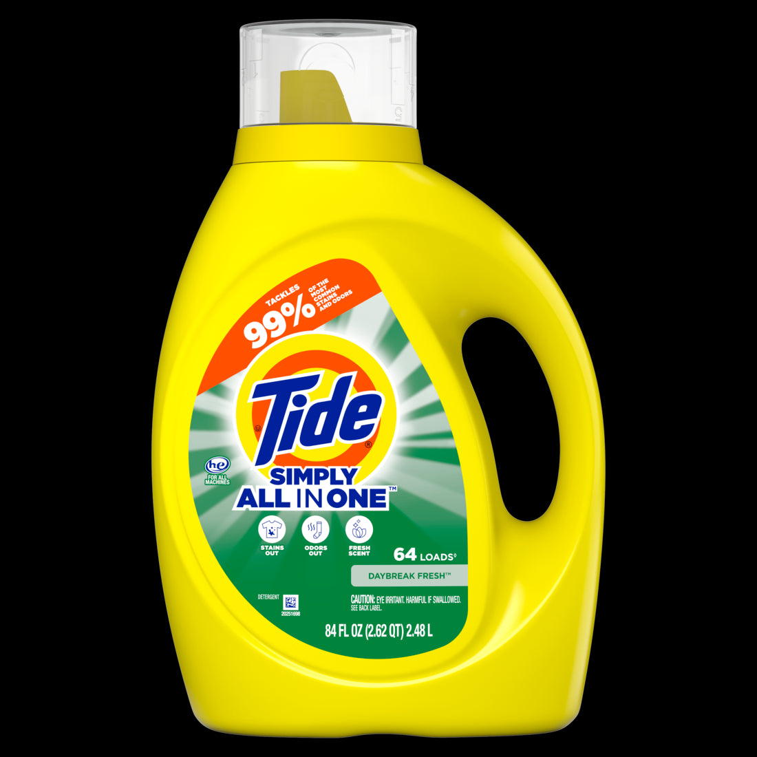 Tide Simply All-In-One Liquid Laundry Detergent Daybreak Fresh Scent 64 Loads - 84oz/4pk