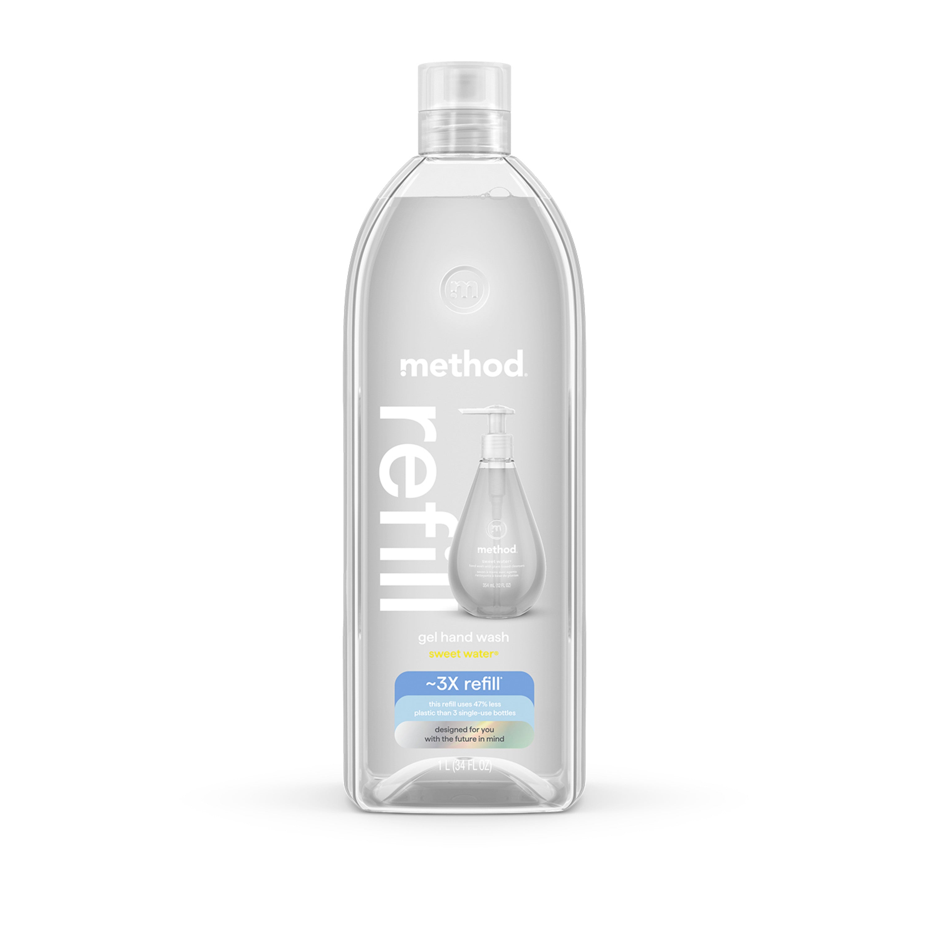 Method Gel Hand Wash Sweet Water Scent Refill - 34oz/4pk