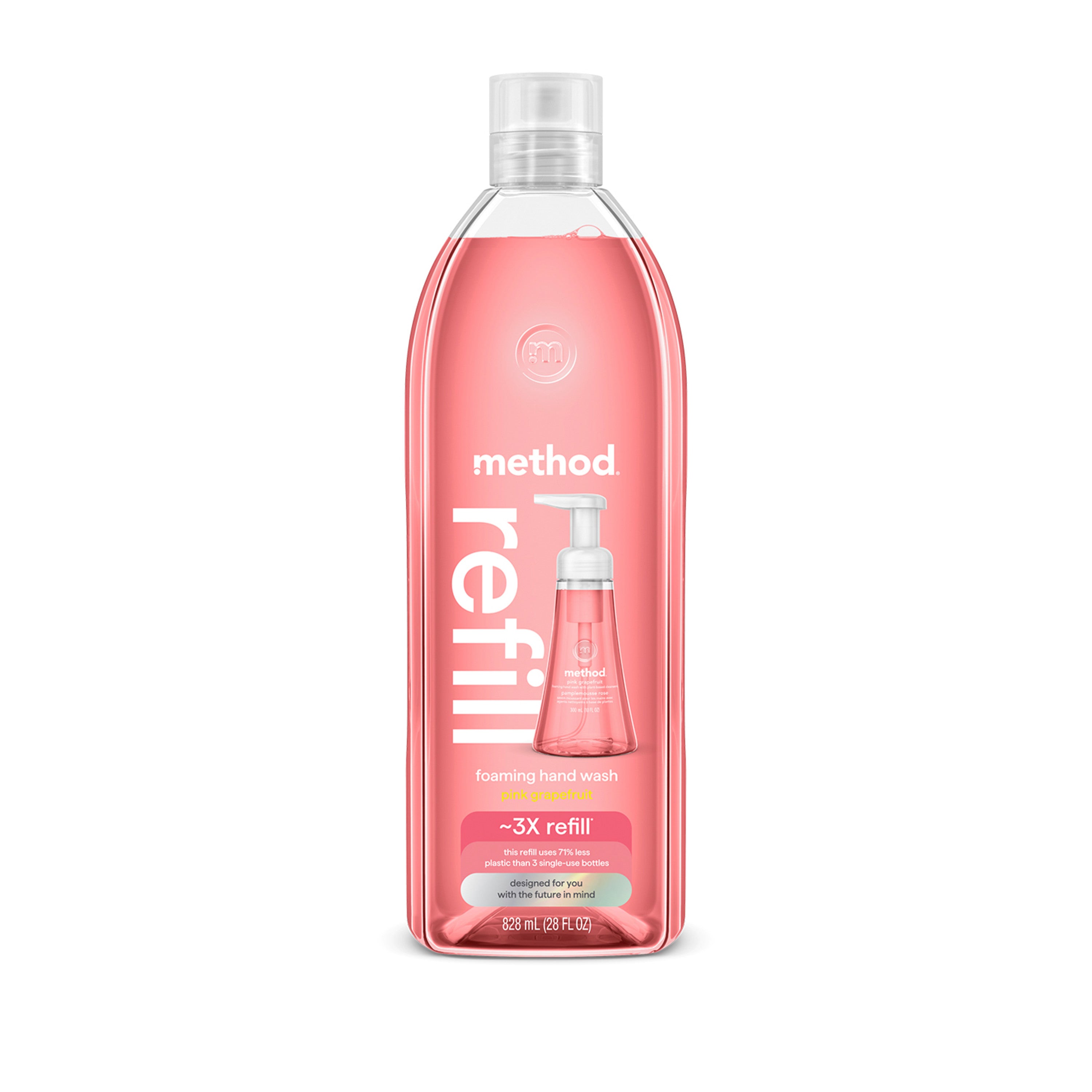 Method Foaming Hand Wash Pink Grapefruit Scent Refill - 28oz/4pk