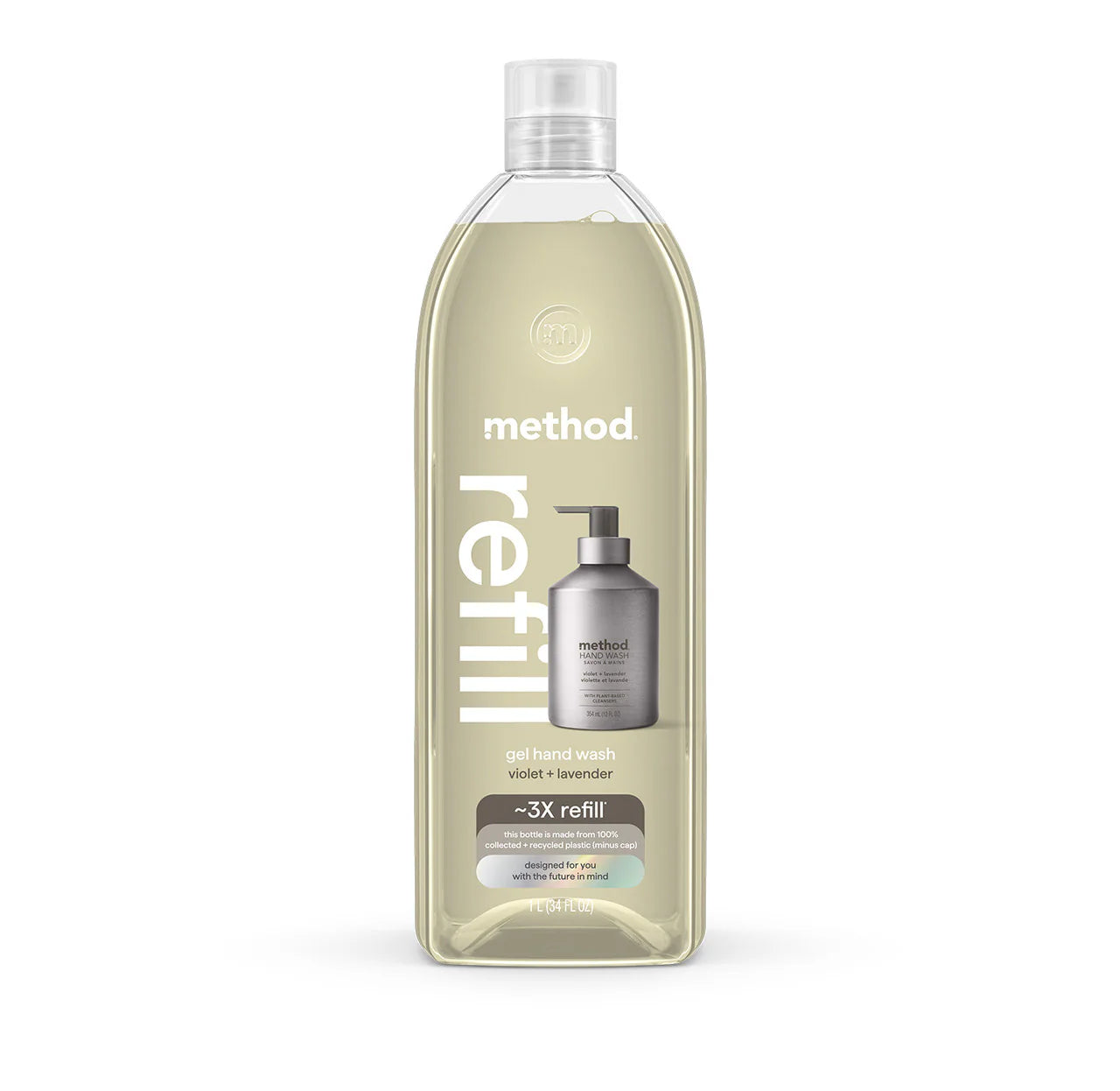Method Gel Hand Wash Violet + Lavender Scent Refill - 34oz/4pk