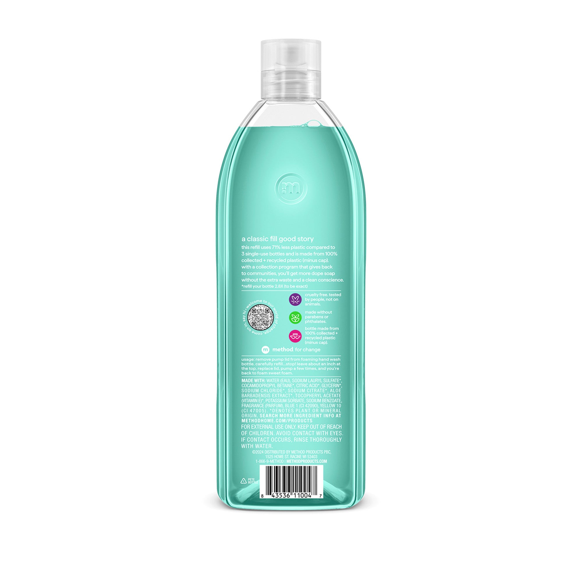Method Foaming Hand Wash Waterfall Scent Refill - 28oz/4pk