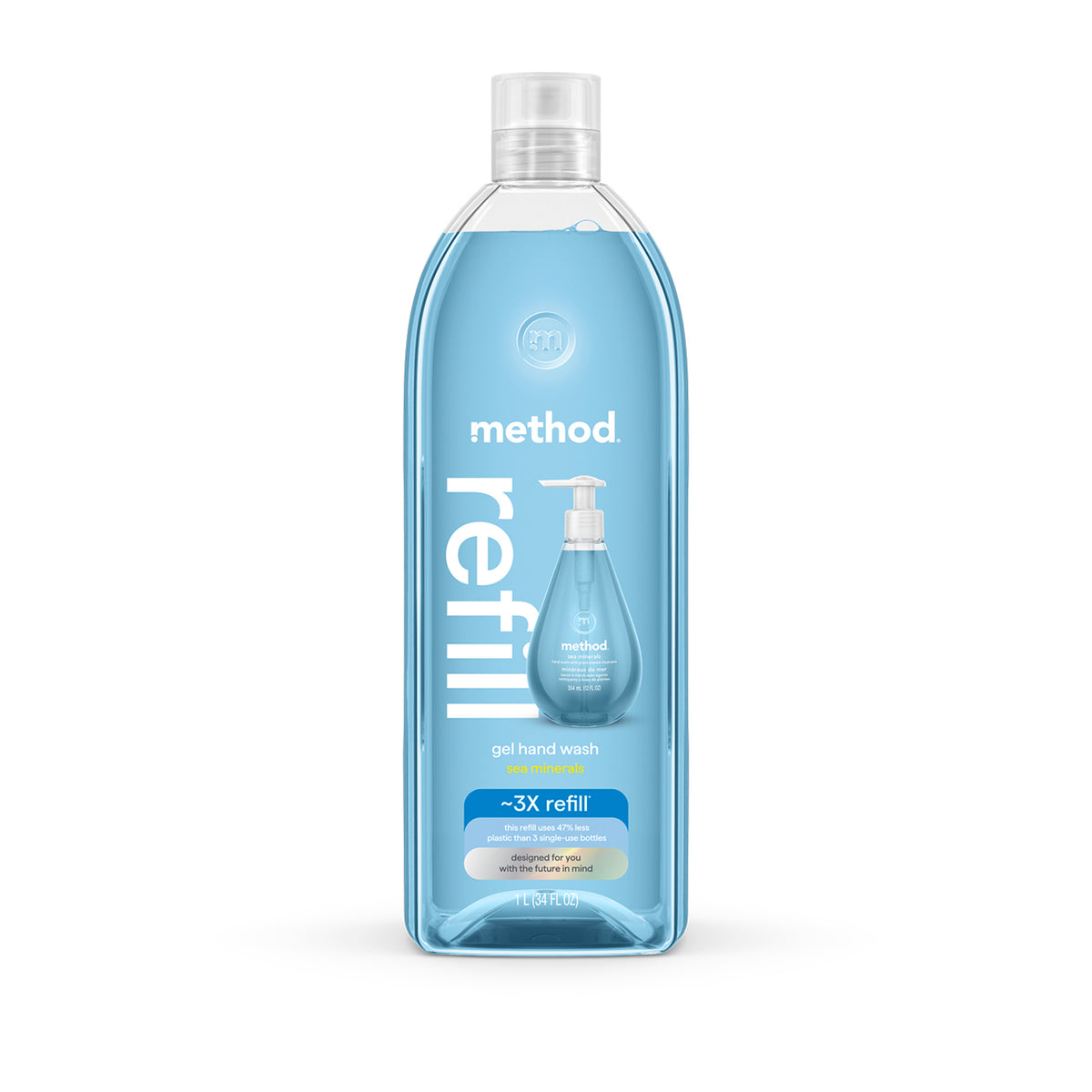 Method Gel Hand Wash Sea Minerals Refill - 34oz/4pk