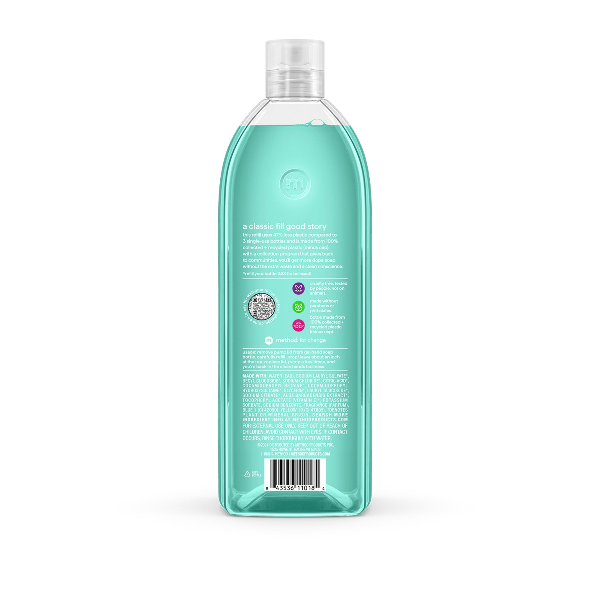 Method Gel Hand Wash Waterfall Scent Refill - 34oz/4pk