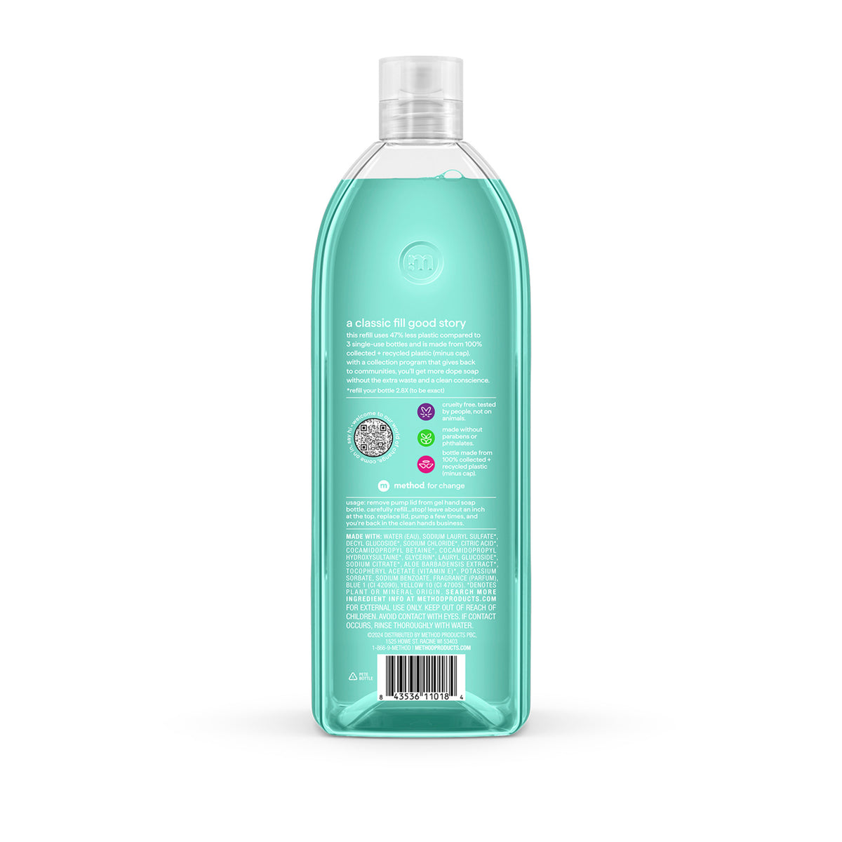 Method Gel Hand Wash Waterfall Refill - 34oz/4pk