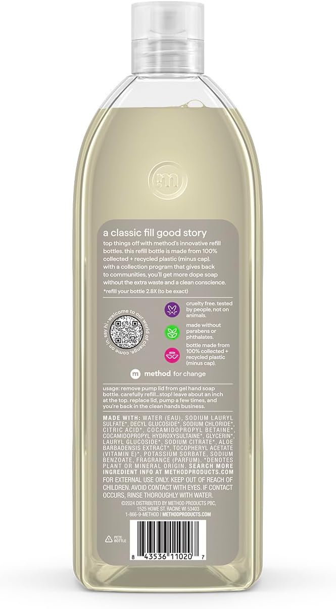 Method Gel Hand Wash Violet + Lavender Scent Refill - 34oz/4pk